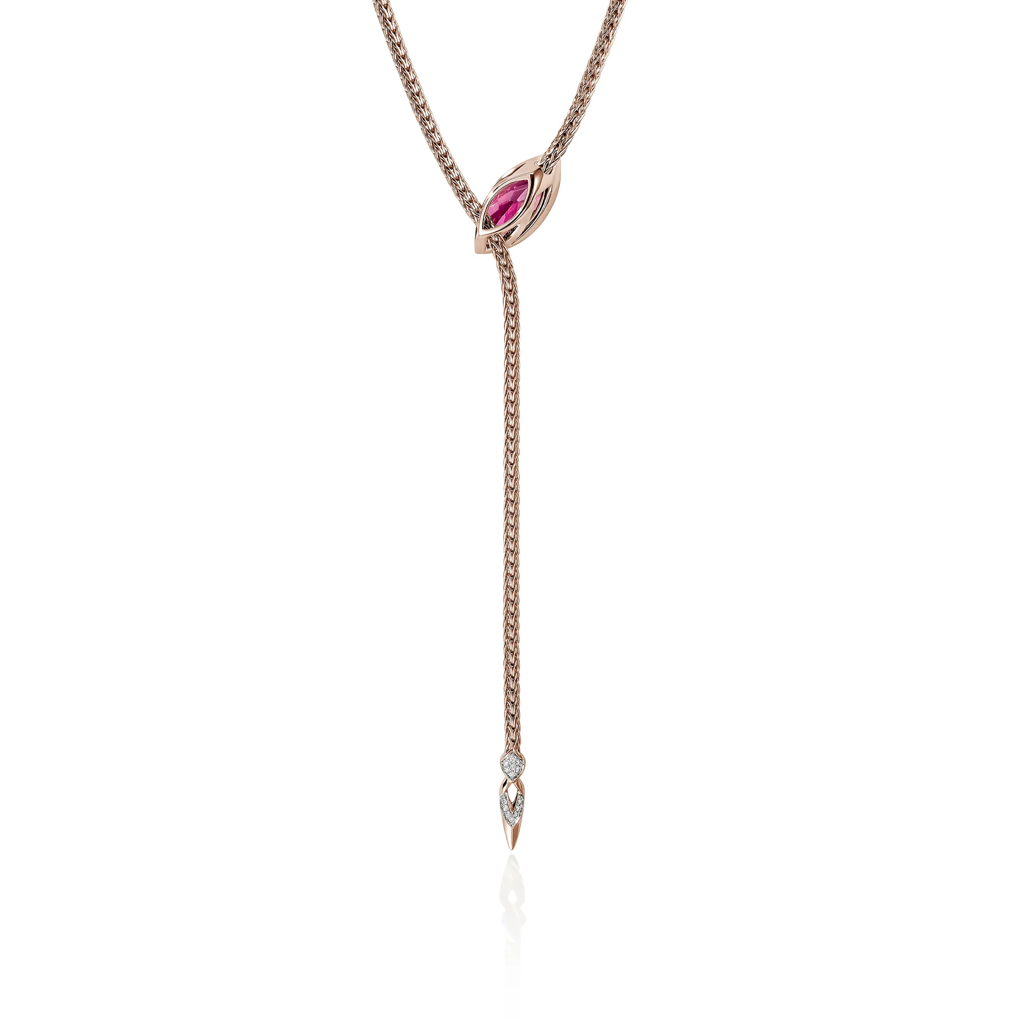 Artisan Series Naga Lariat Necklace, 2.5MM|NGS603781RPTDI - Image 4