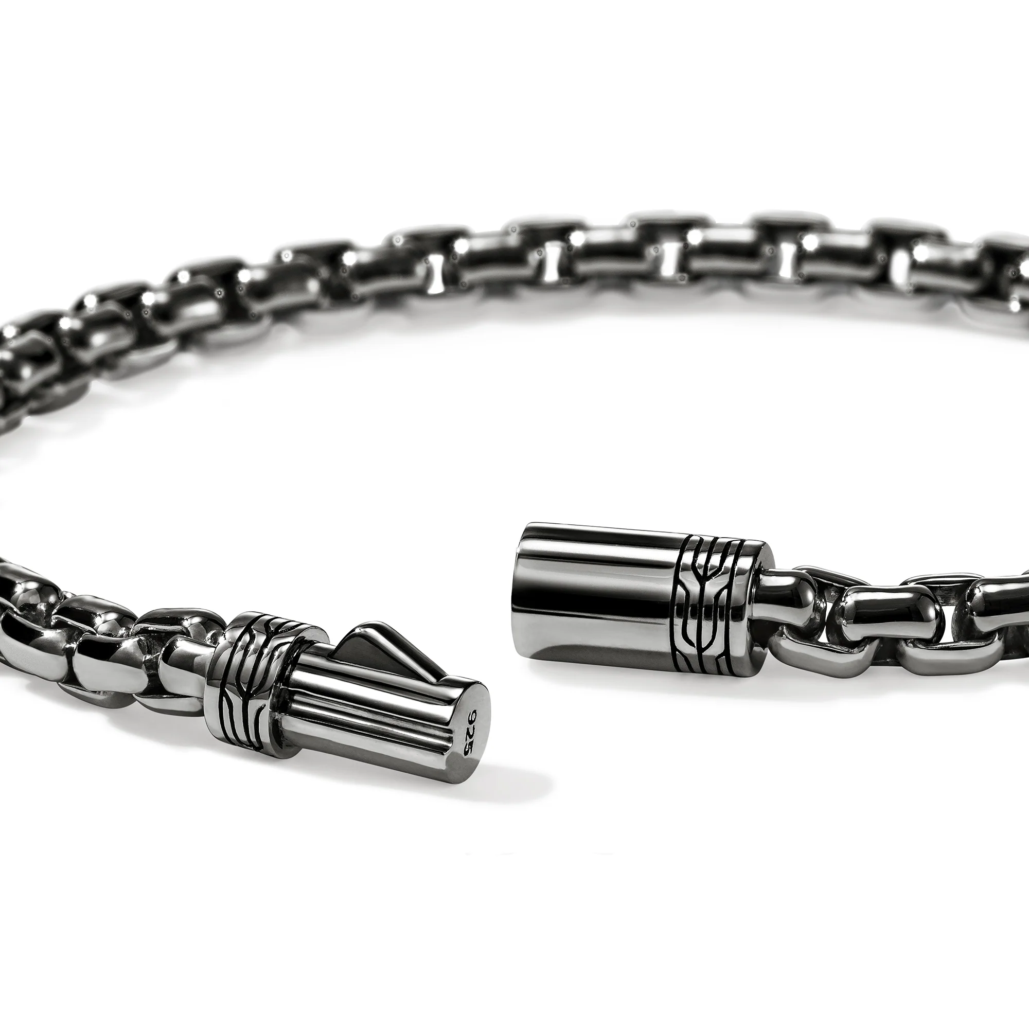 Box Chain Bracelet, Dark Silver, 4.8MM|BU98804SMBRD - Image 2