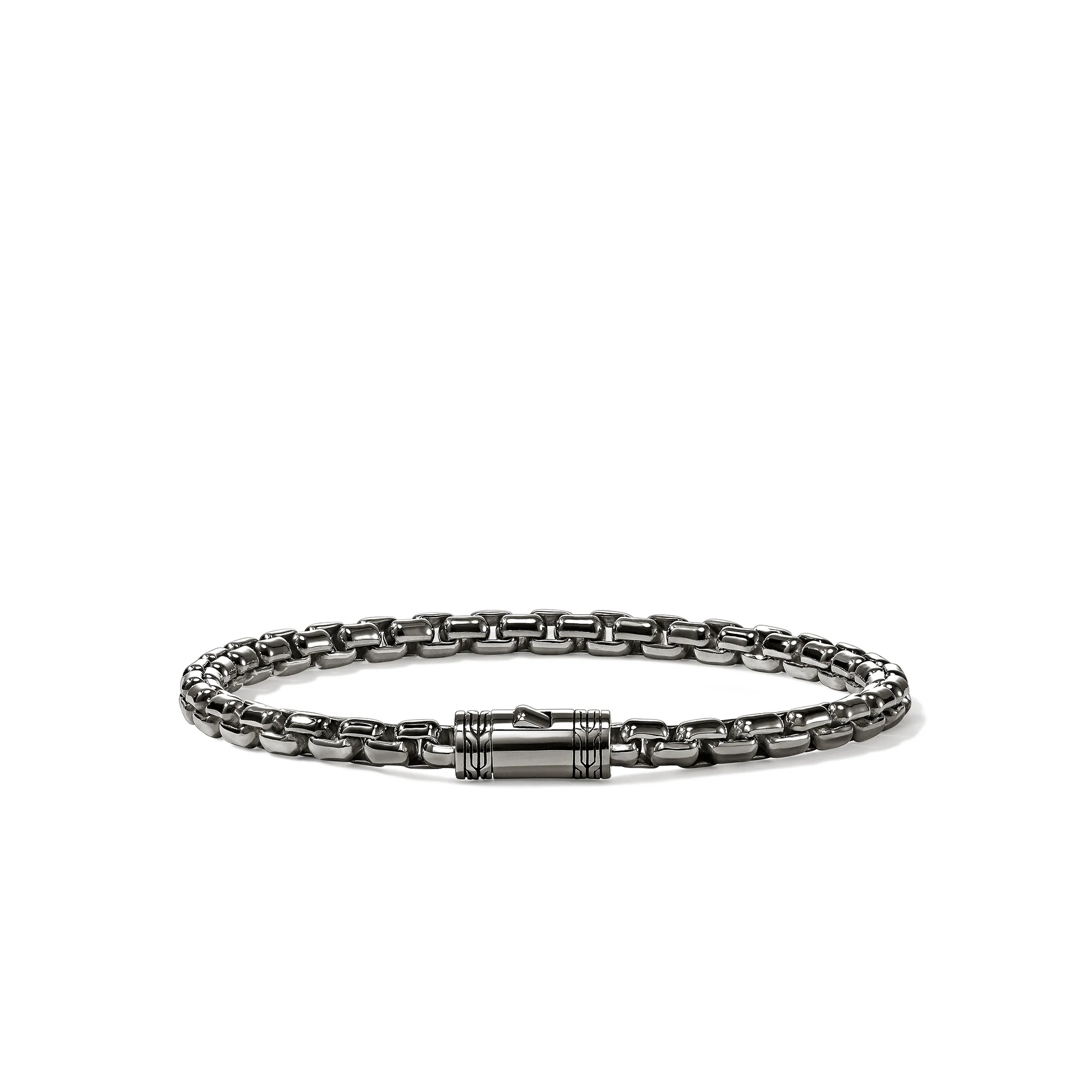 Box Chain Bracelet, Dark Silver, 4.8MM|BU98804SMBRD - Image 3
