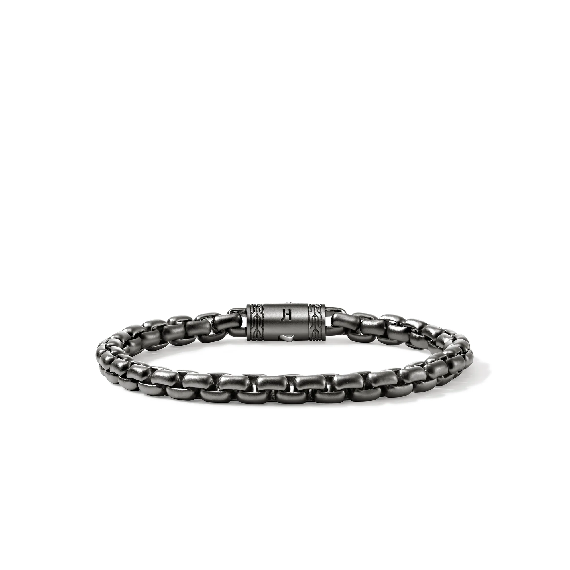 Box Chain Bracelet, Dark Silver, 6MM|BU98805SMBRD