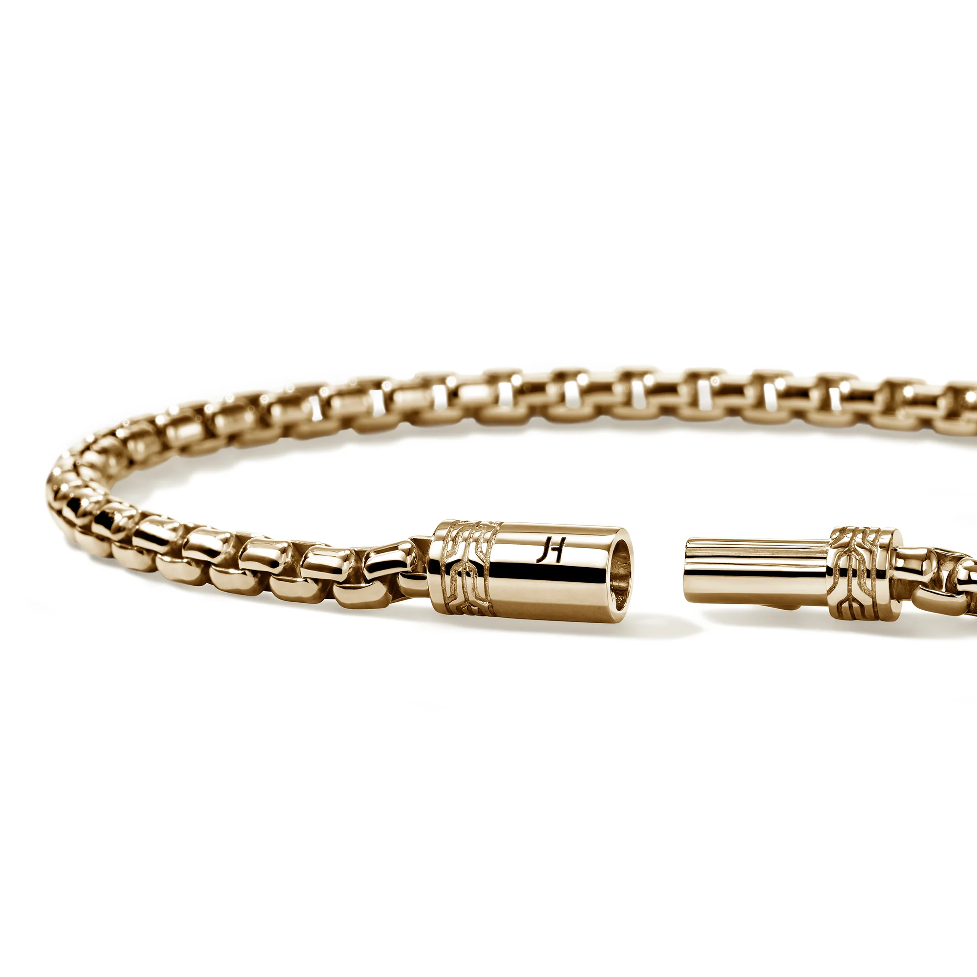 Box Chain Bracelet, Gold, 3.7MM|BUGG98803 - Image 2