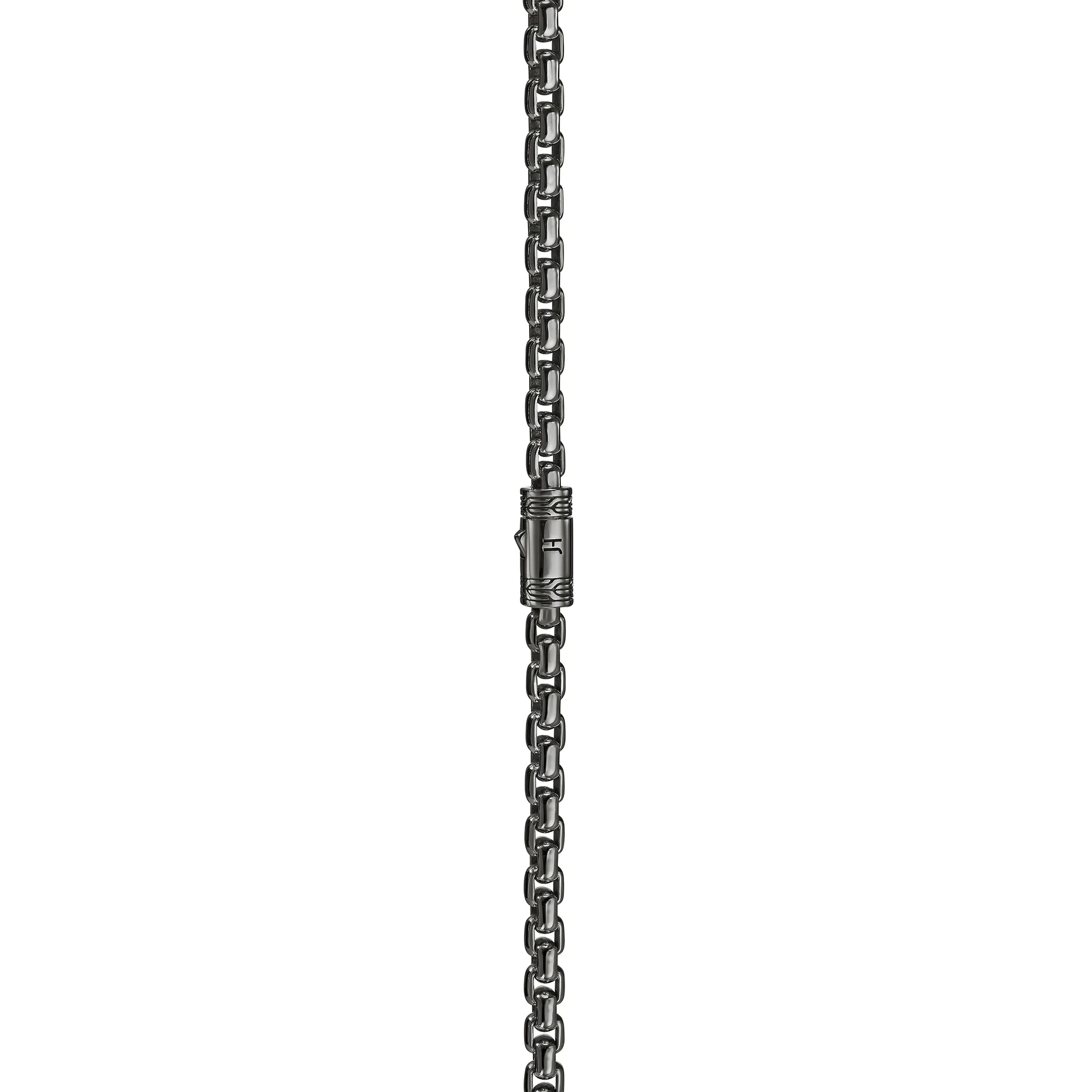 Box Chain Necklace, Dark Silver, 4.8MM|NM98809SMBRD - Image 2