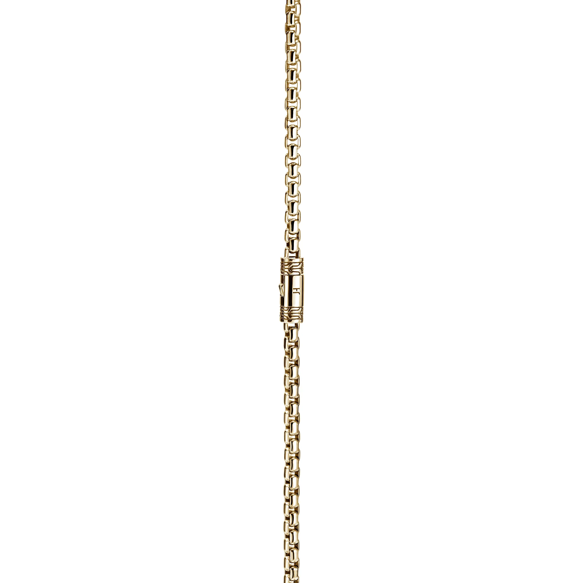 Box Chain Necklace, Gold, 3.7MM|NMGG98808 - Image 2