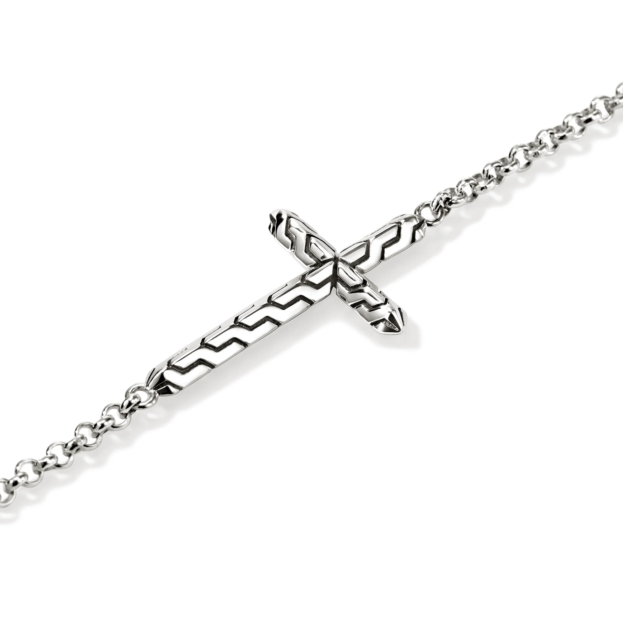 JH Essential Cross Bracelet, Sterling Silver|BU98941 - Image 2