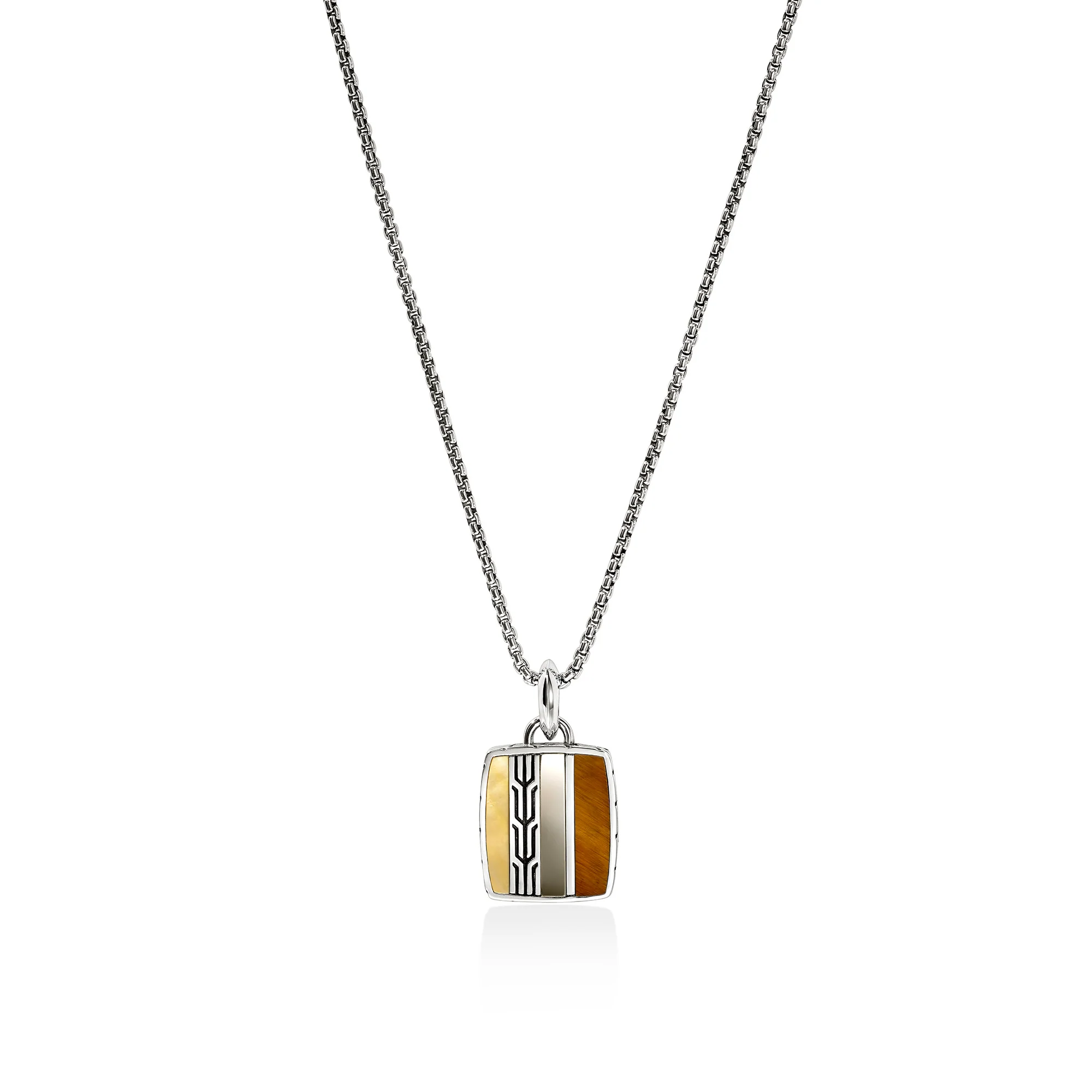 Icon 50 Necklace, Sterling Silver, Hardstones|NMS988201TEPY