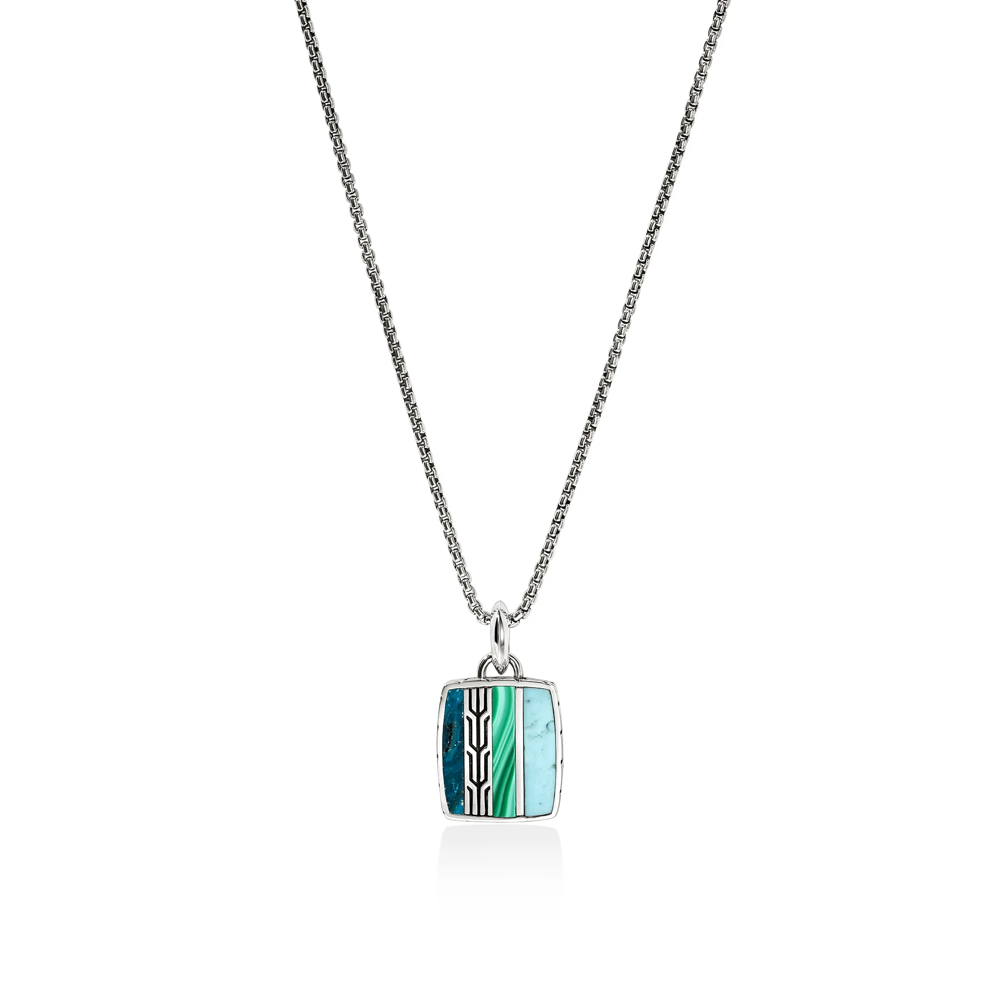 Icon 50 Necklace, Sterling Silver, Hardstones|NMS988201TQMH