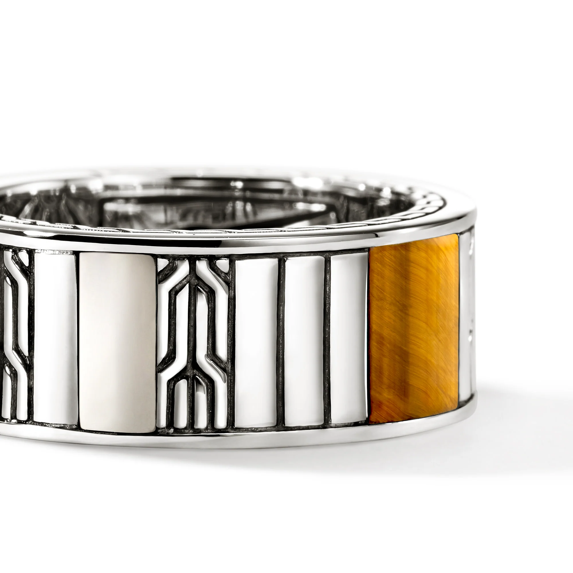 Icon 50 Ring, Sterling Silver, Hardstones|RMS988021TEPY - Image 2
