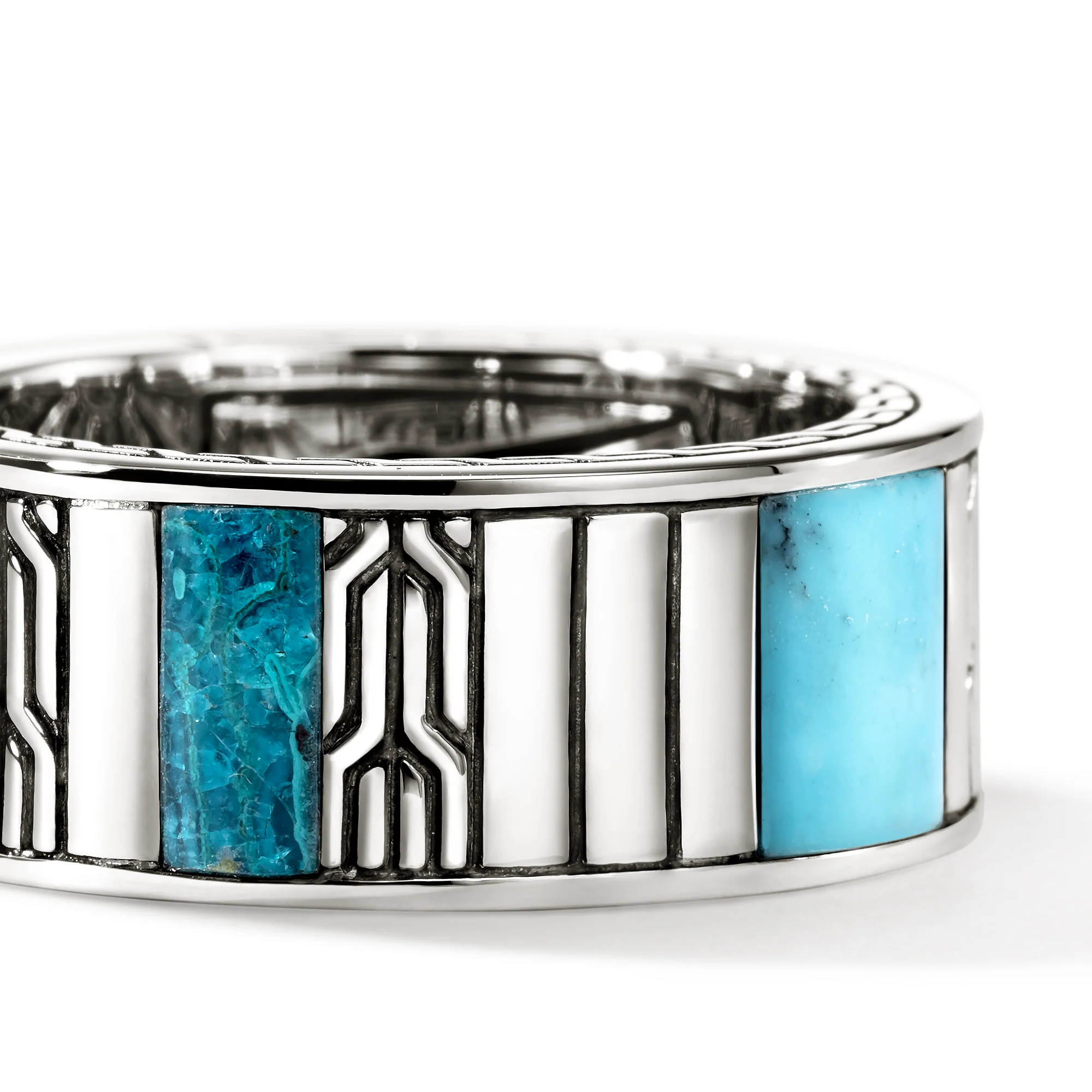 Icon 50 Ring, Sterling Silver, Hardstones|RMS988021TQMH - Image 2