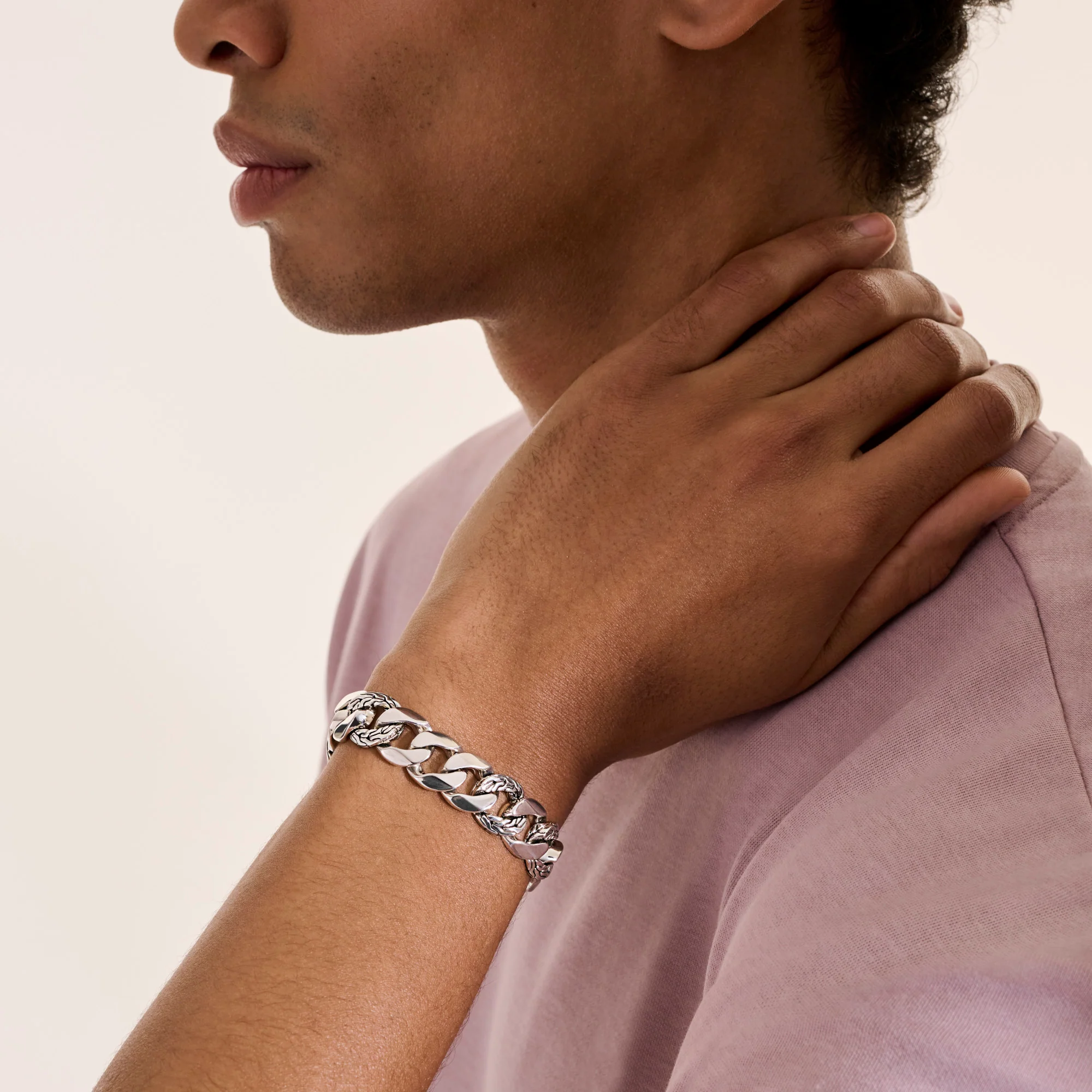 Curb Bracelet, Sterling Silver, 14MM|BU901237 - Image 6