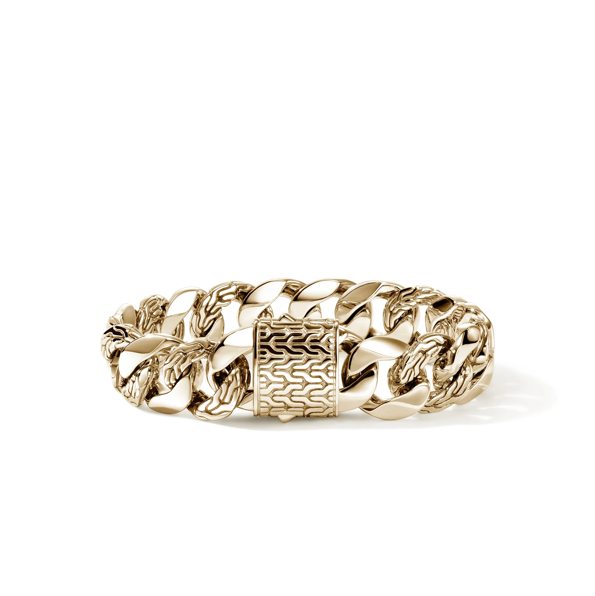 Curb Chain Bracelet, Gold, 14MM|BUGG98818 - Image 3