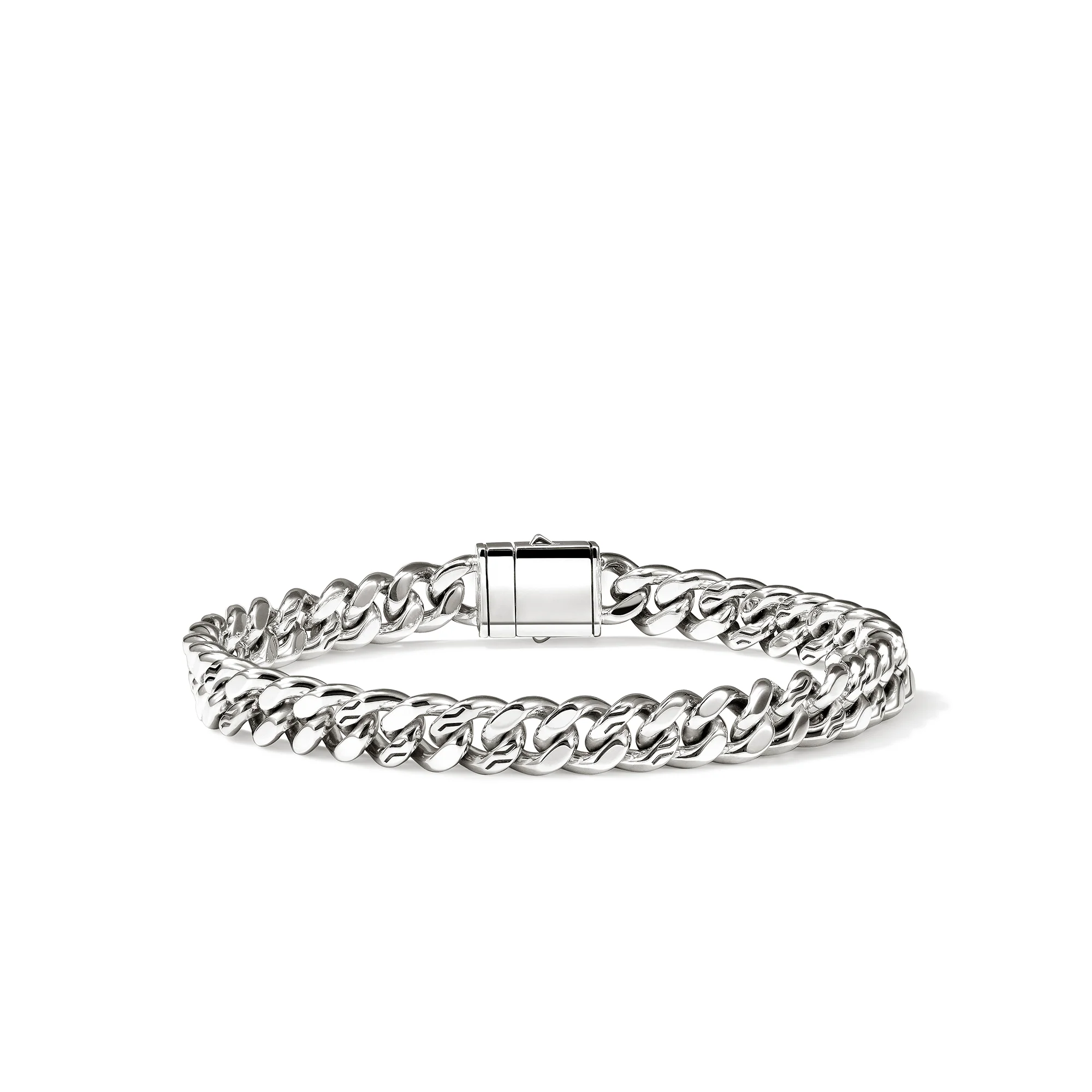 Curb Chain Bracelet, Sterling Silver, 7MM|BU98816