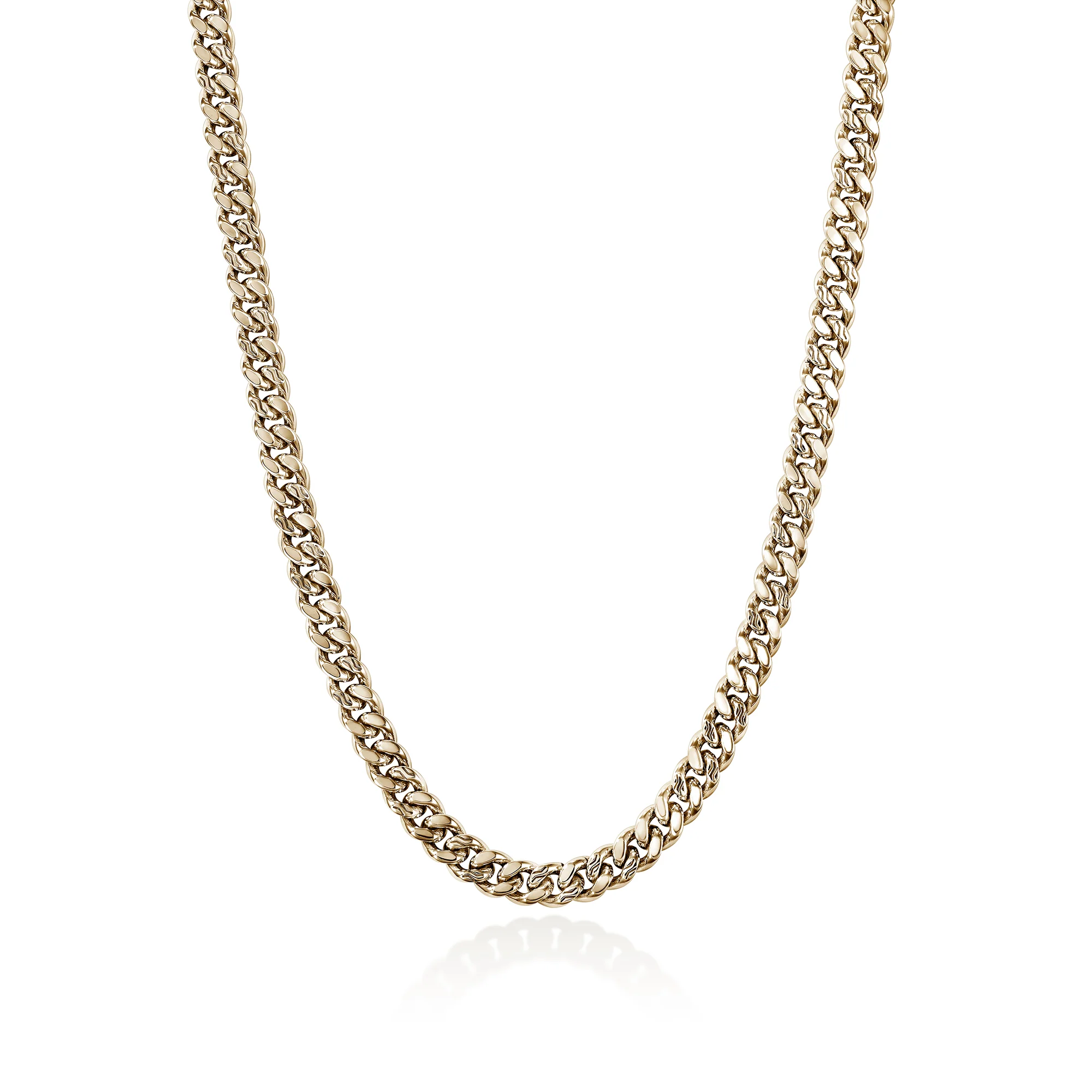Curb Chain Necklace, Gold, 7MM|NMGG98813