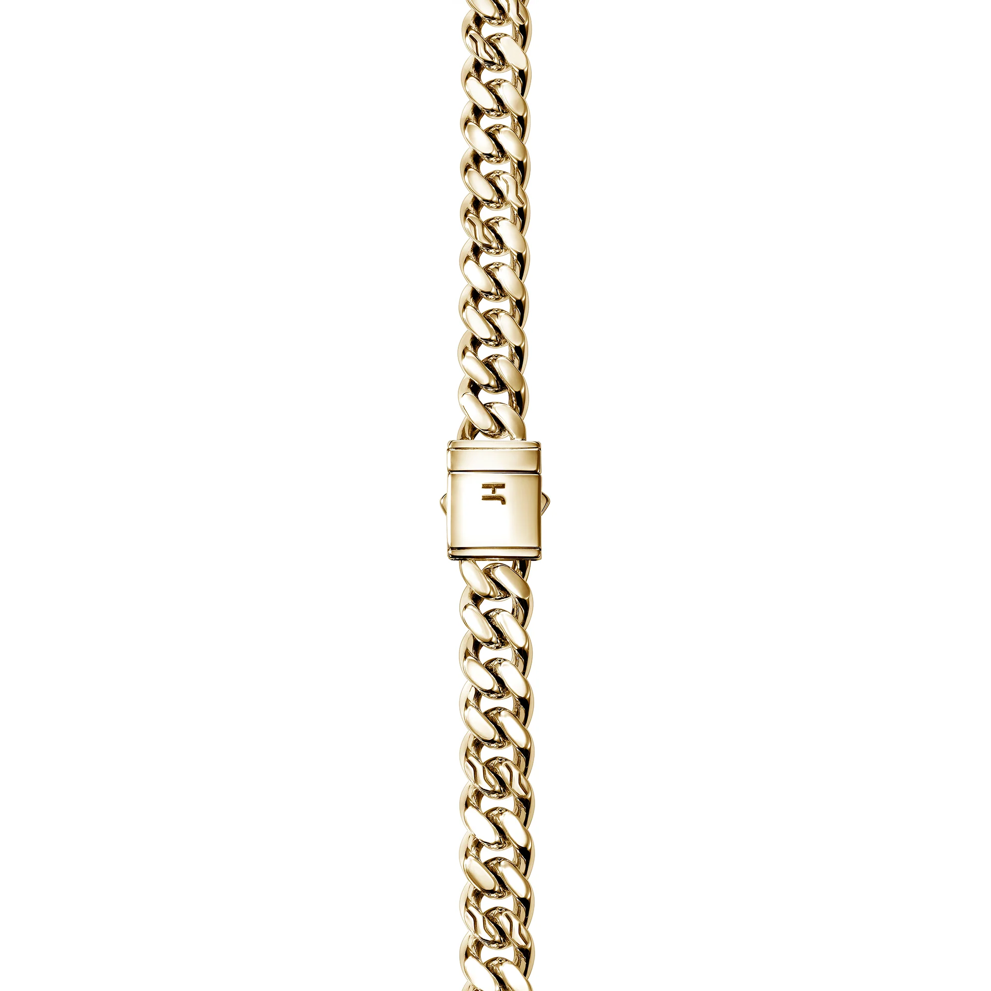 Curb Chain Necklace, Gold, 7MM|NMGG98813 - Image 2