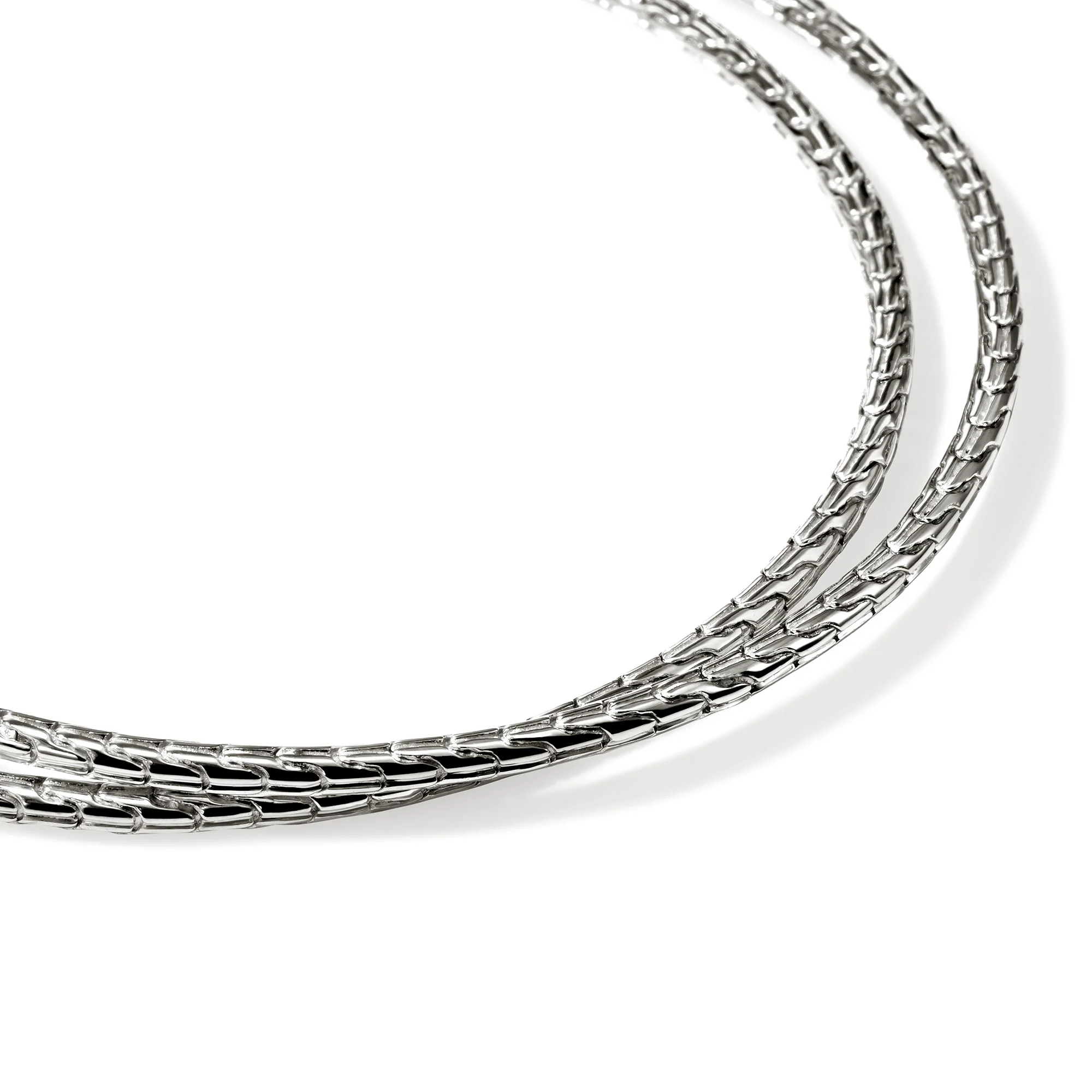 JH Essential Flex Hoop Earrings, Sterling Silver, 78.5MM|EB98926 - Image 2