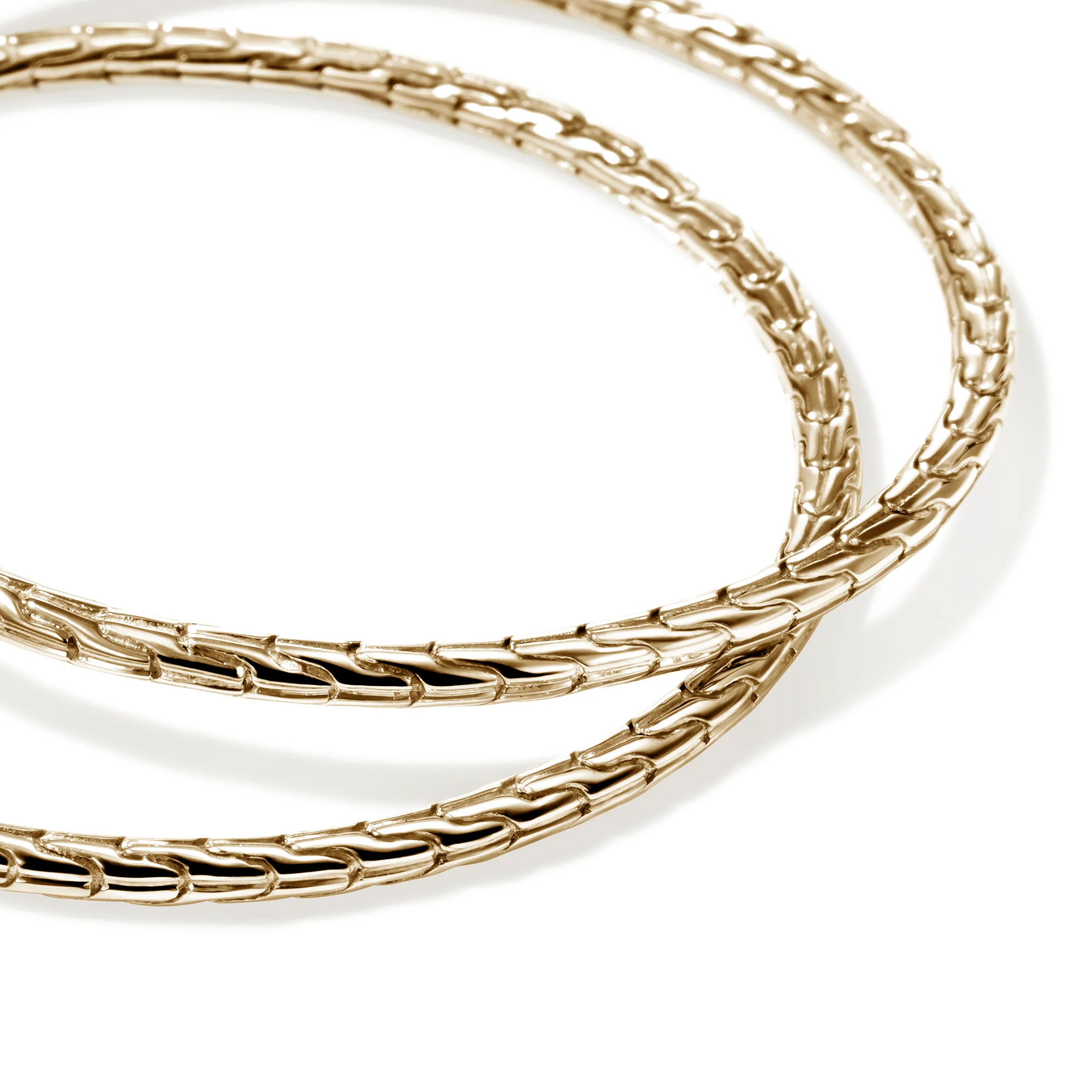 JH Essential Flex Hoop Earrings, Gold, 50MM|EGG98925 - Image 2