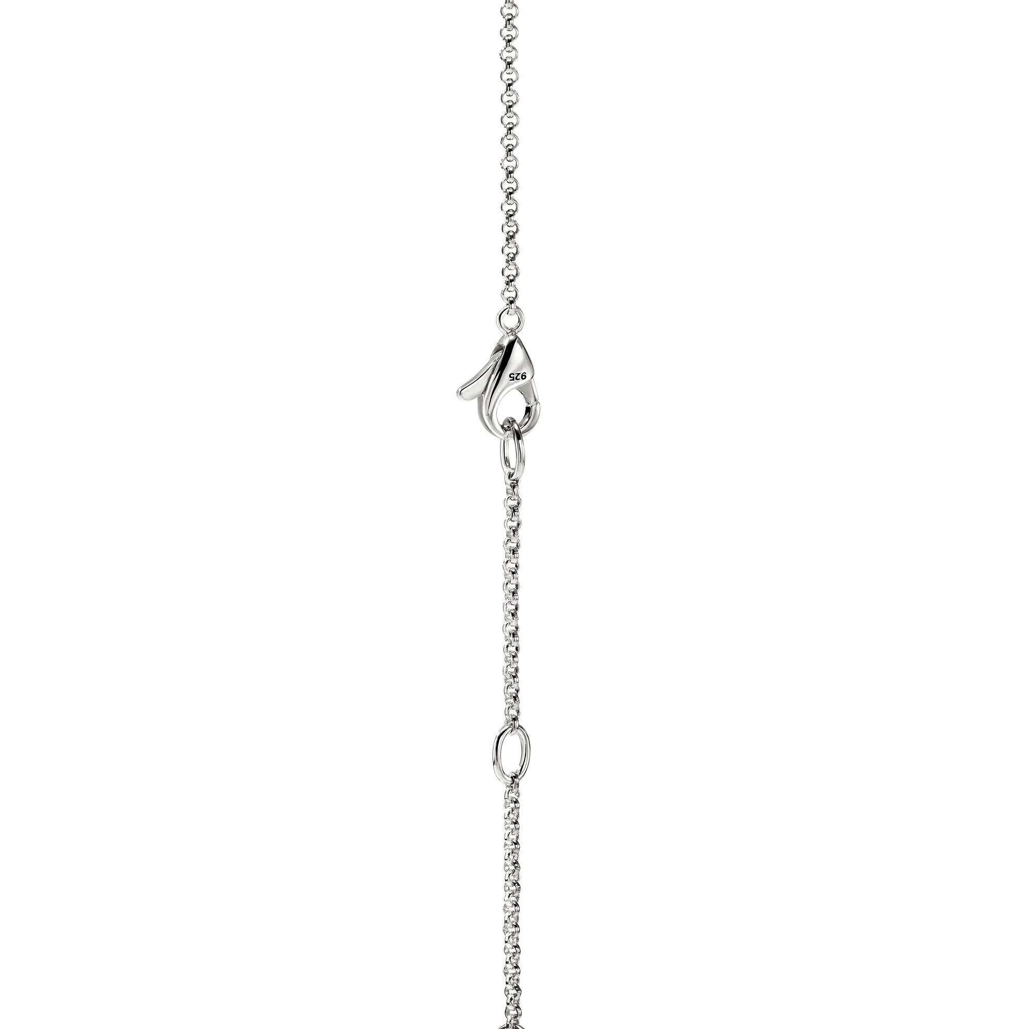 Feather Talisman Necklace, Sterling Silver, Diamonds|NBP9012092DI - Image 4