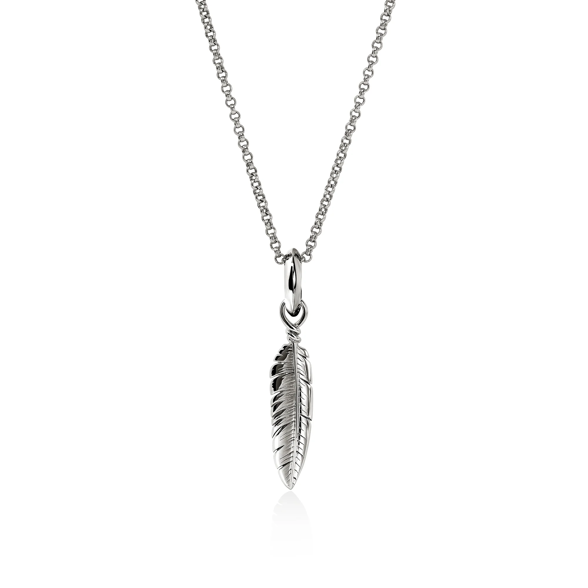 Feather Talisman Necklace, Sterling Silver|NB901209