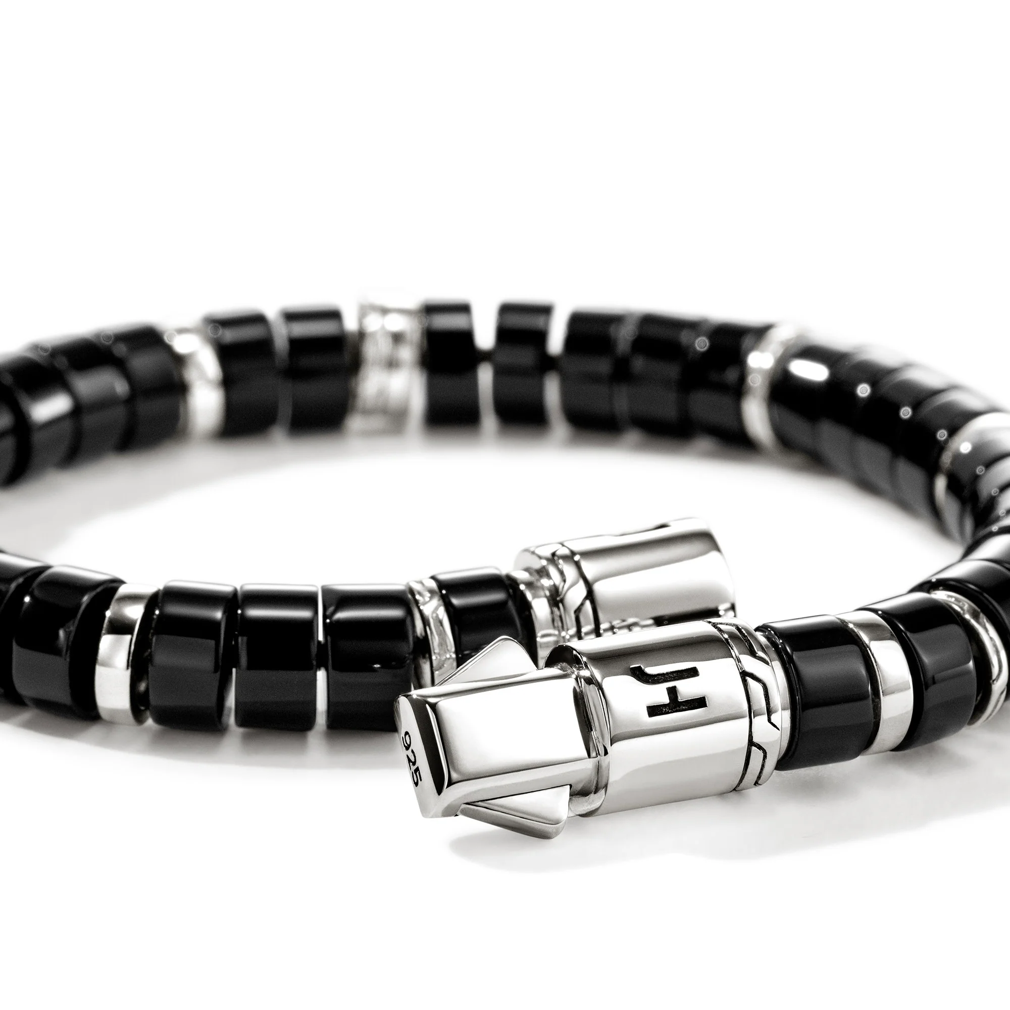 Heishi Bracelet, Sterling Silver, Black Onyx, 8MM|BUS290131BON - Image 2