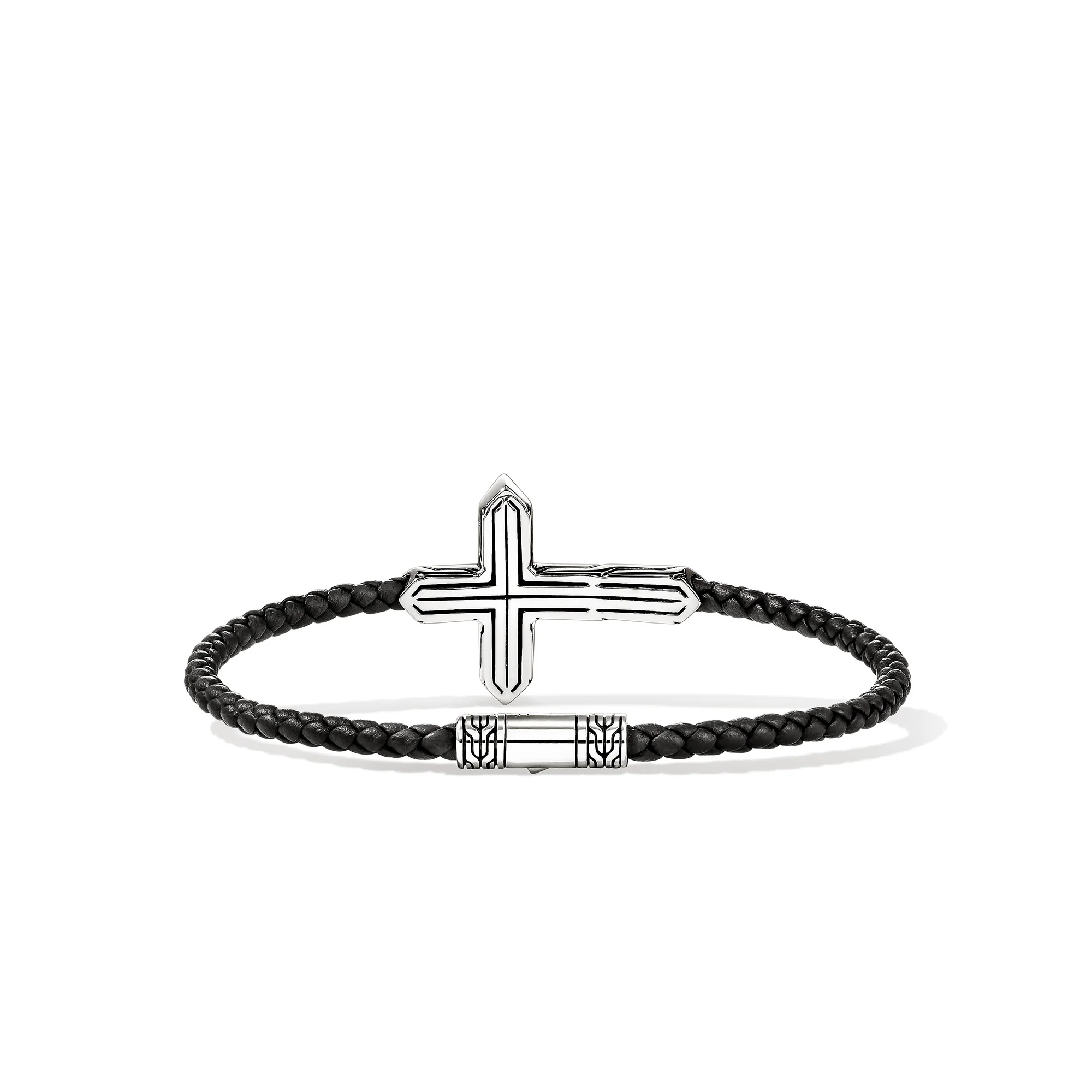 Icon 50 Bracelet, Sterling Silver, Leather, 3MM|BU97219BL - Image 3