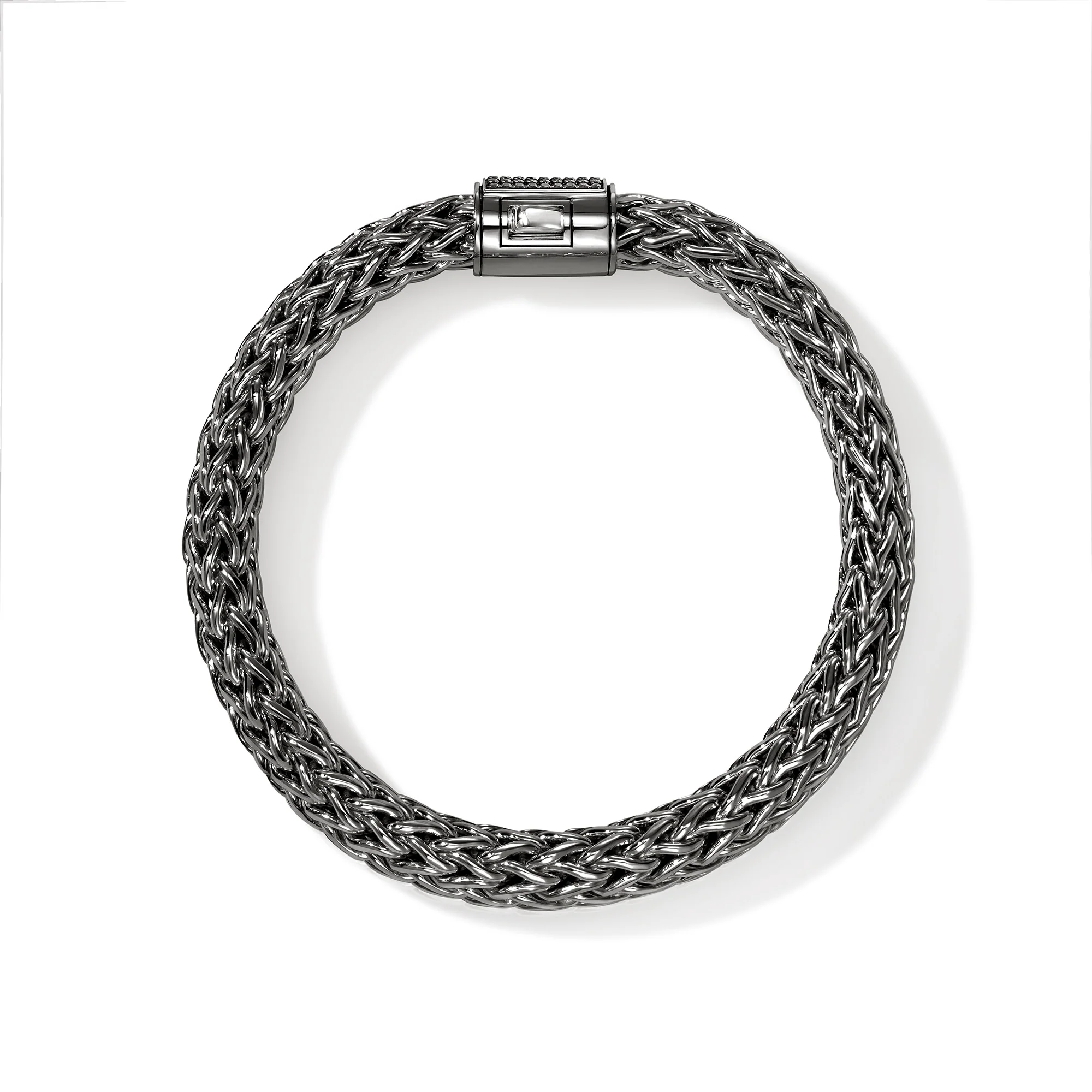 Icon Bracelet, Dark Silver, Gemstones, 10.5MM|BUS9994044BRDBLS - Image 3