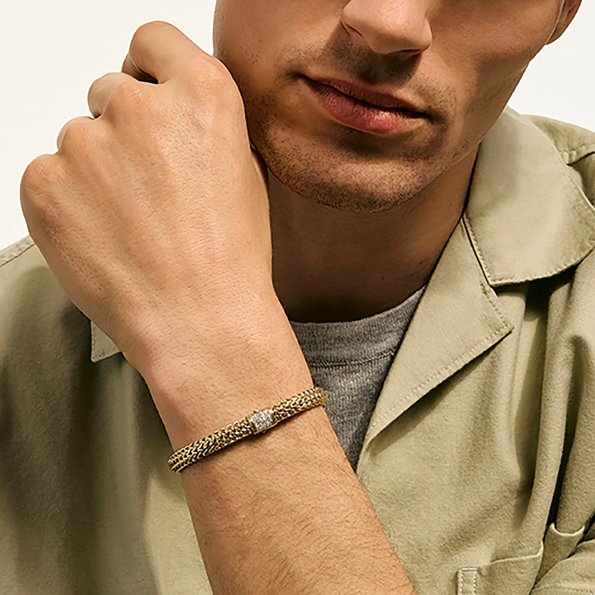 Icon Bracelet, Gold, Diamonds, 6.5MM|BUGGX9909042DI - Image 7