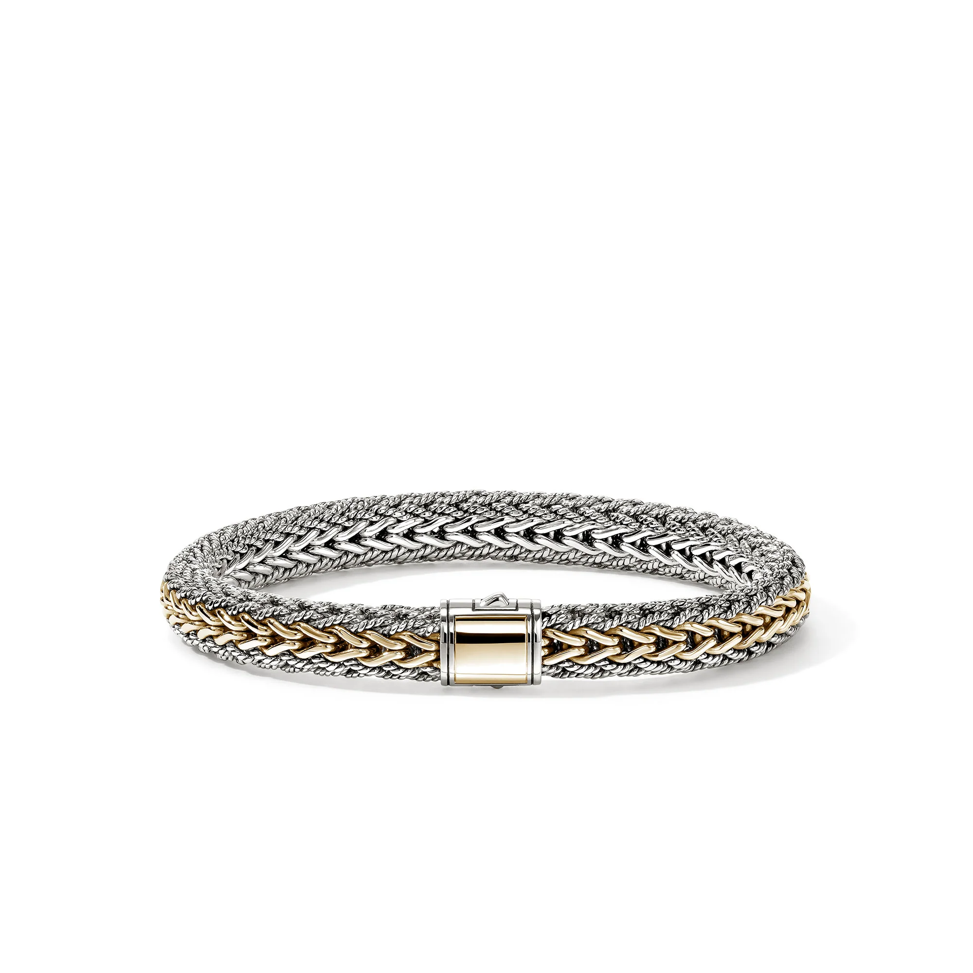 Icon Bracelet, Reversible, Gold, Sterling Silver, 8MM|BUZZ990401RV