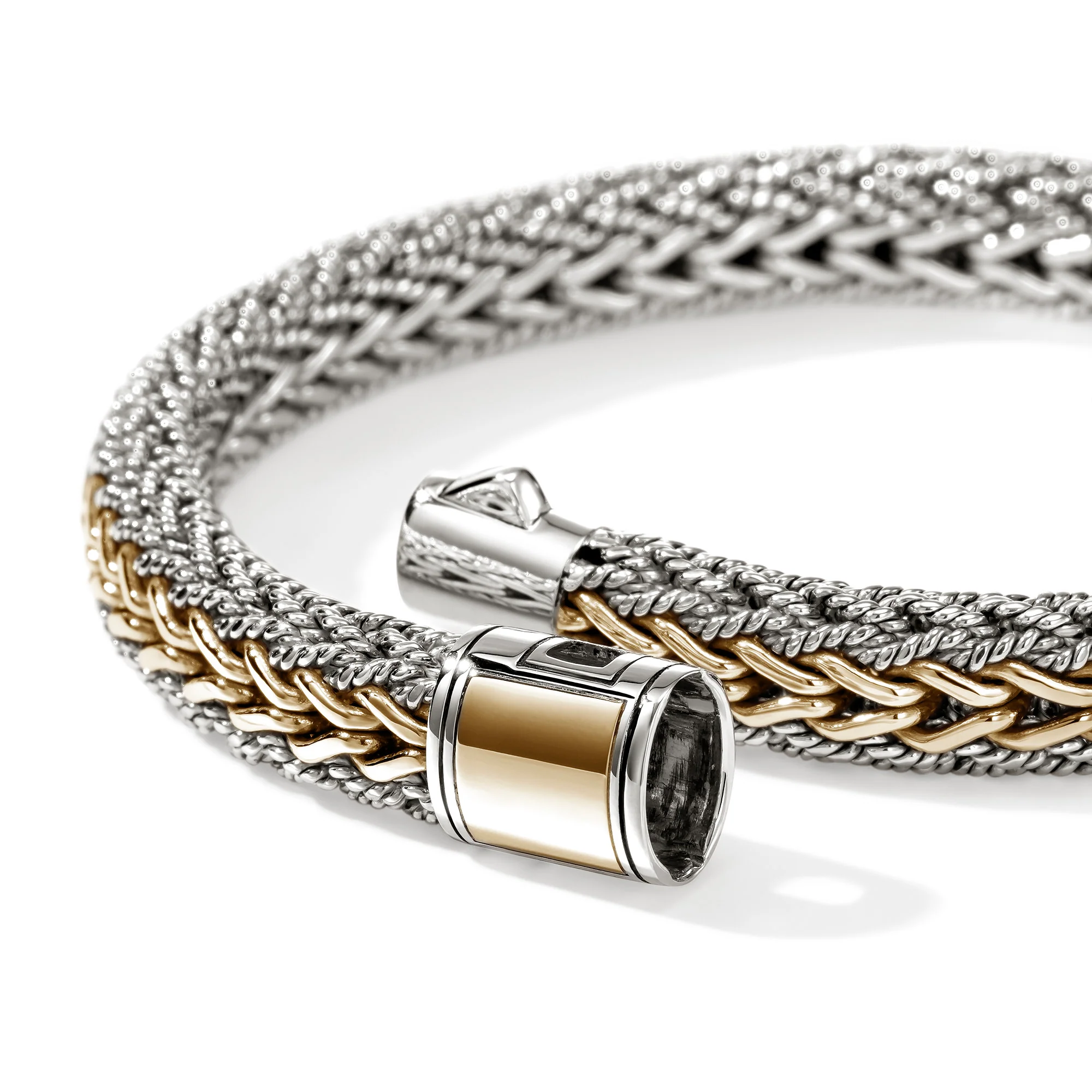 Icon Bracelet, Reversible, Gold, Sterling Silver, 8MM|BUZZ990401RV - Image 2
