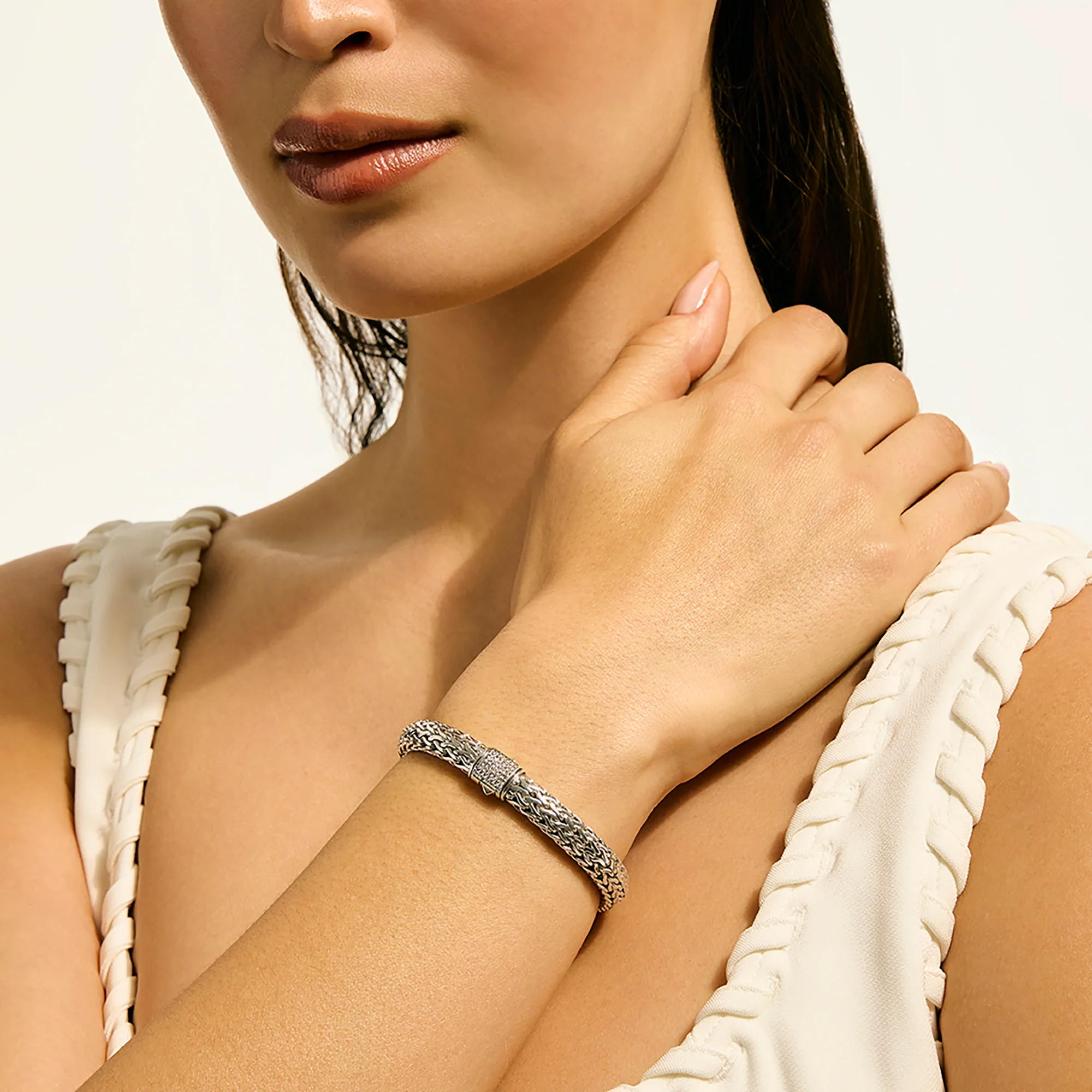 Icon Bracelet, Sterling Silver, Diamonds, 6.5MM|BUP9909042DI - Image 6