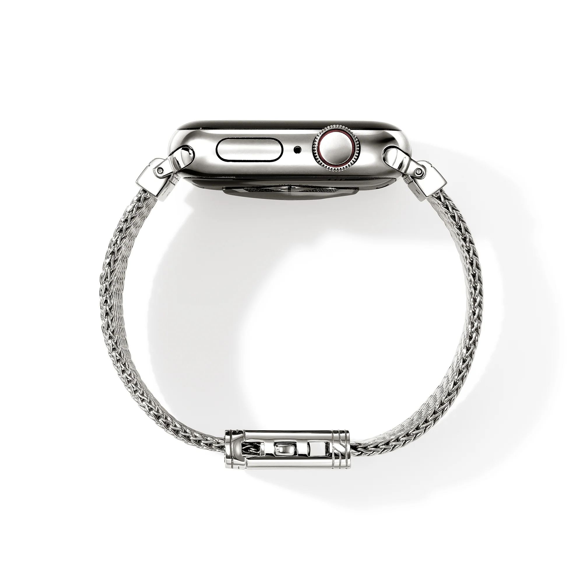 Smart Watch Strap, Sterling Silver, Black Sapphires, 18MM|WBS986524BLS - Image 3