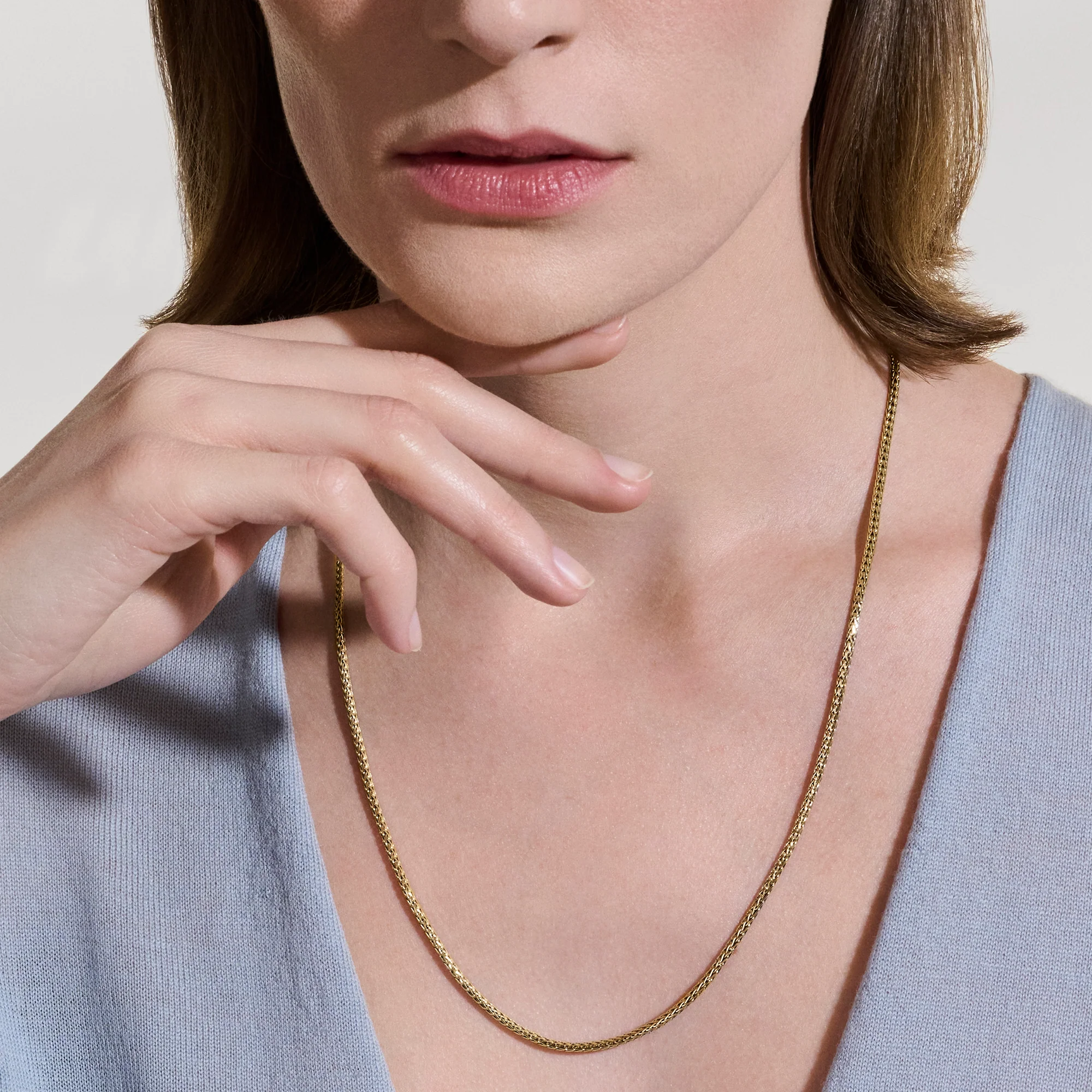 Icon Mini Necklace, Gold, 2.5MM|NMGG98892 - Image 4