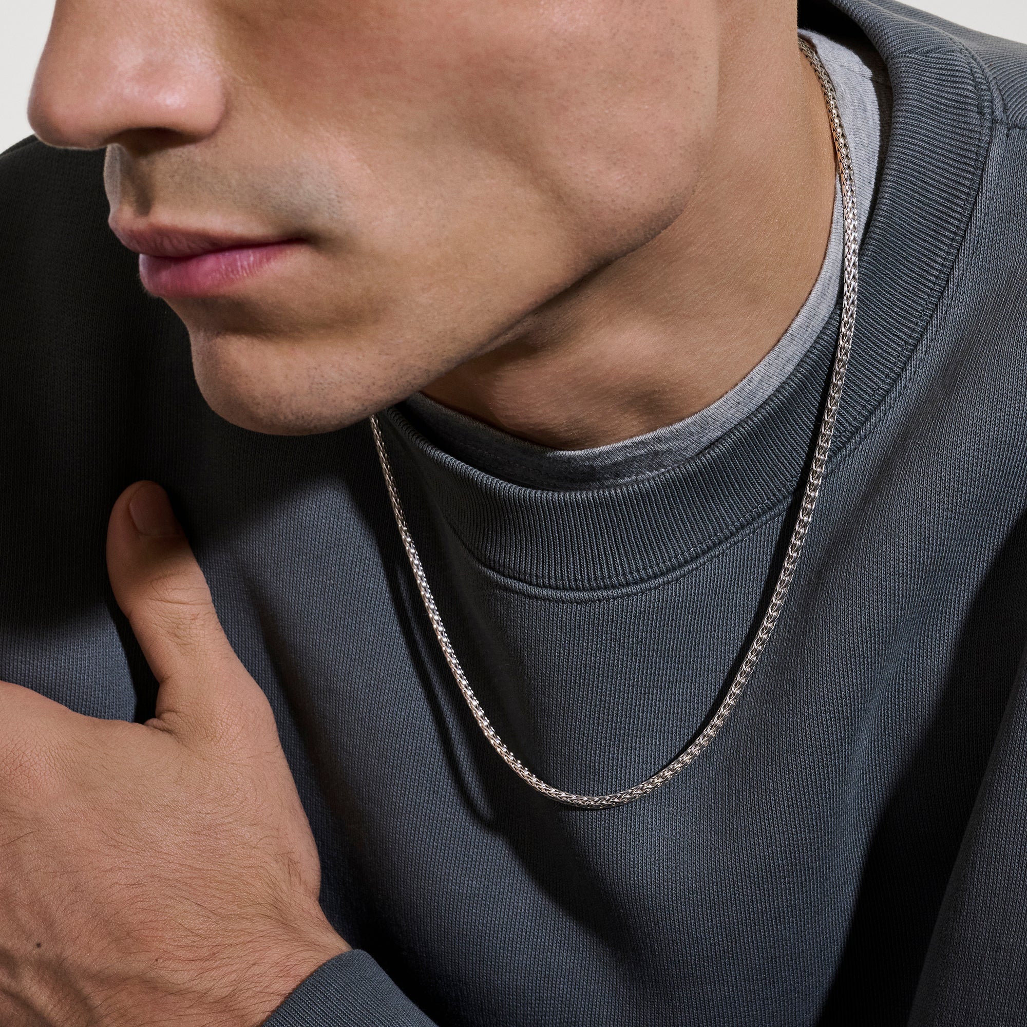 Icon Mini Necklace, Sterling Silver, 3.5MM|NM98893 - Image 3
