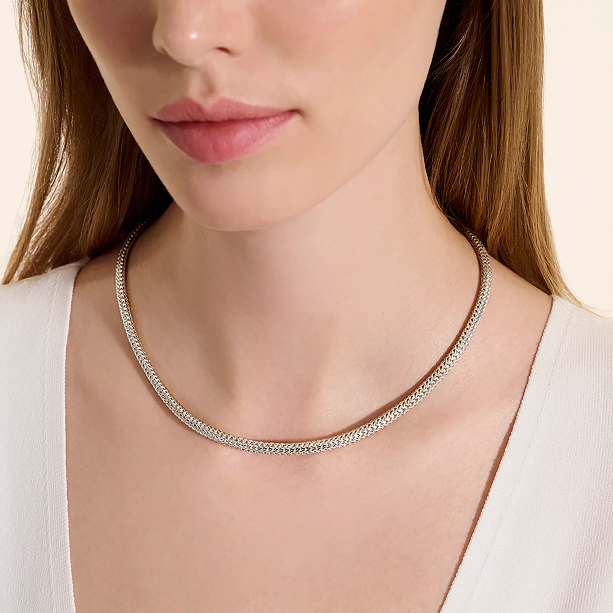 Icon Necklace, Reversible, Gold, Sterling Silver, 5MM|NZZ990096RV - Image 4