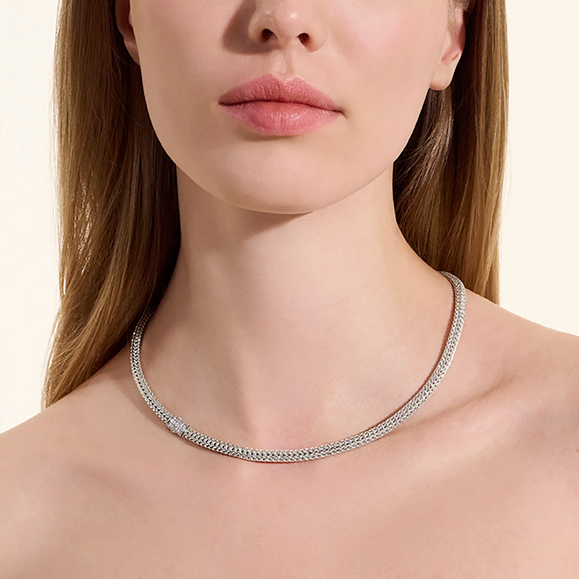 Icon Necklace, Sterling Silver, Diamonds, 5MM|NBP9900962DI - Image 3