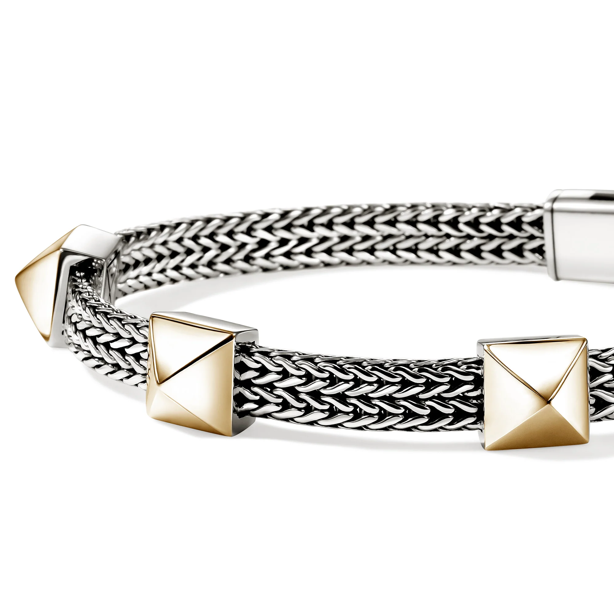 Icon Stud Bracelet, Gold, Sterling Silver, 6MM|BUZZ98995 - Image 2