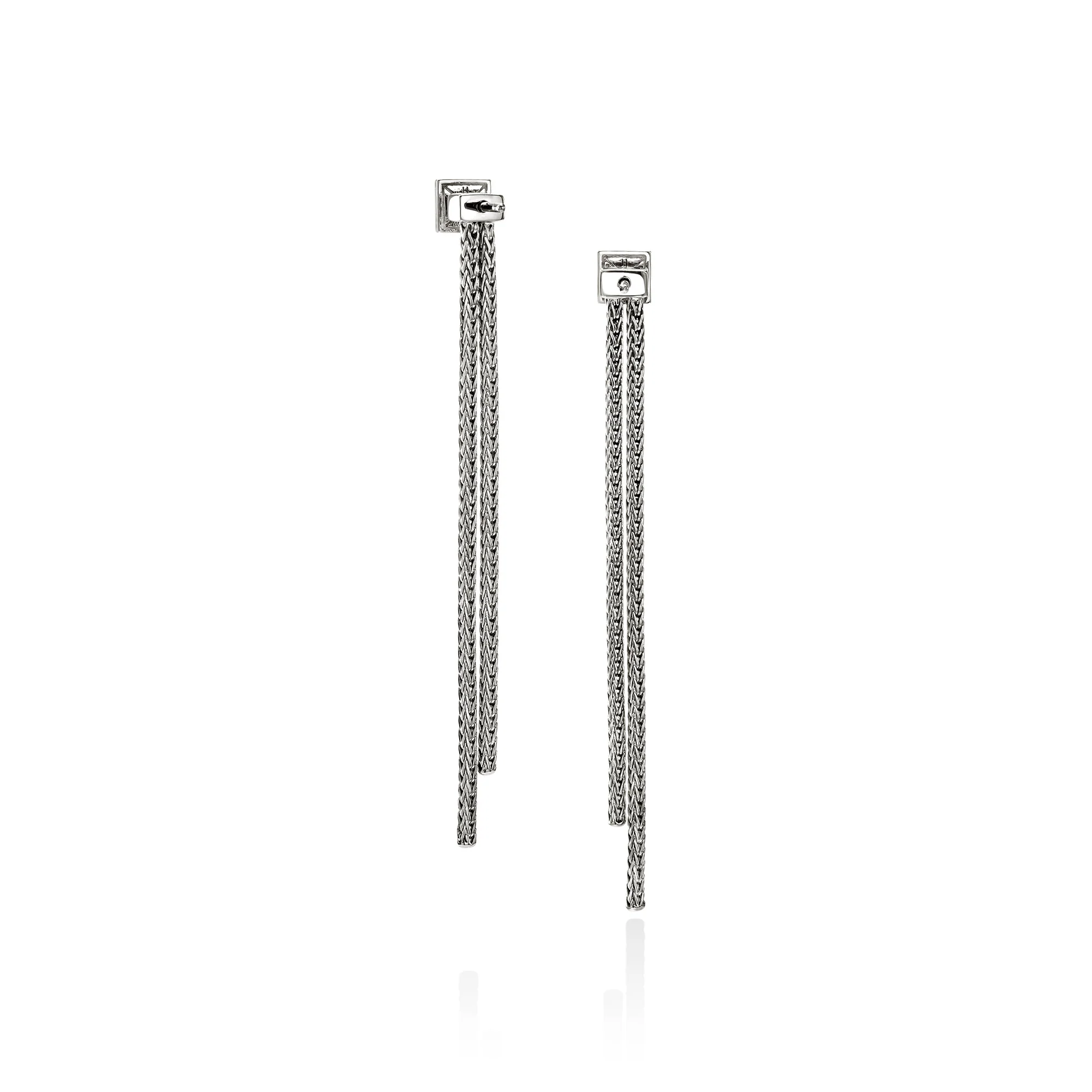 Icon Stud Earrings, Sterling Silver, Diamonds|EBP972062DI - Image 3