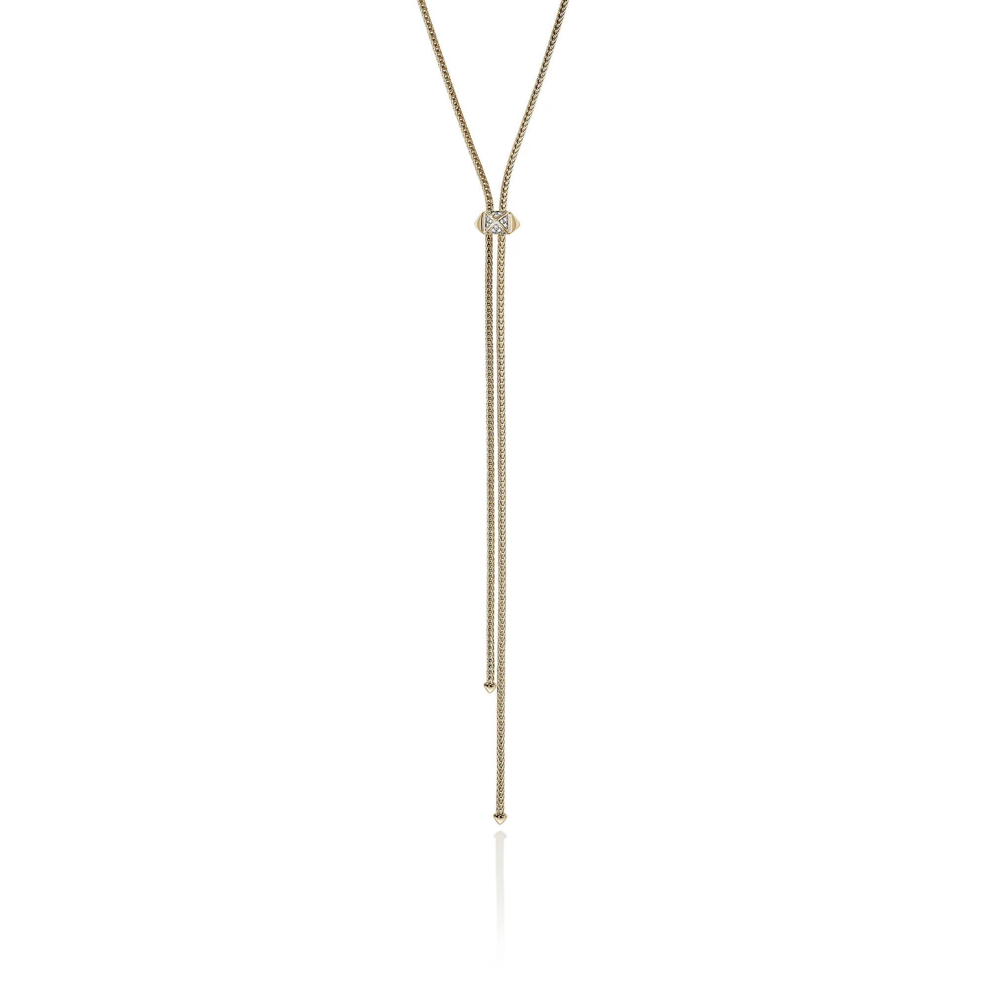 Icon Stud Lariat, Gold, Diamonds, 1.8MM|NGGX972042DI