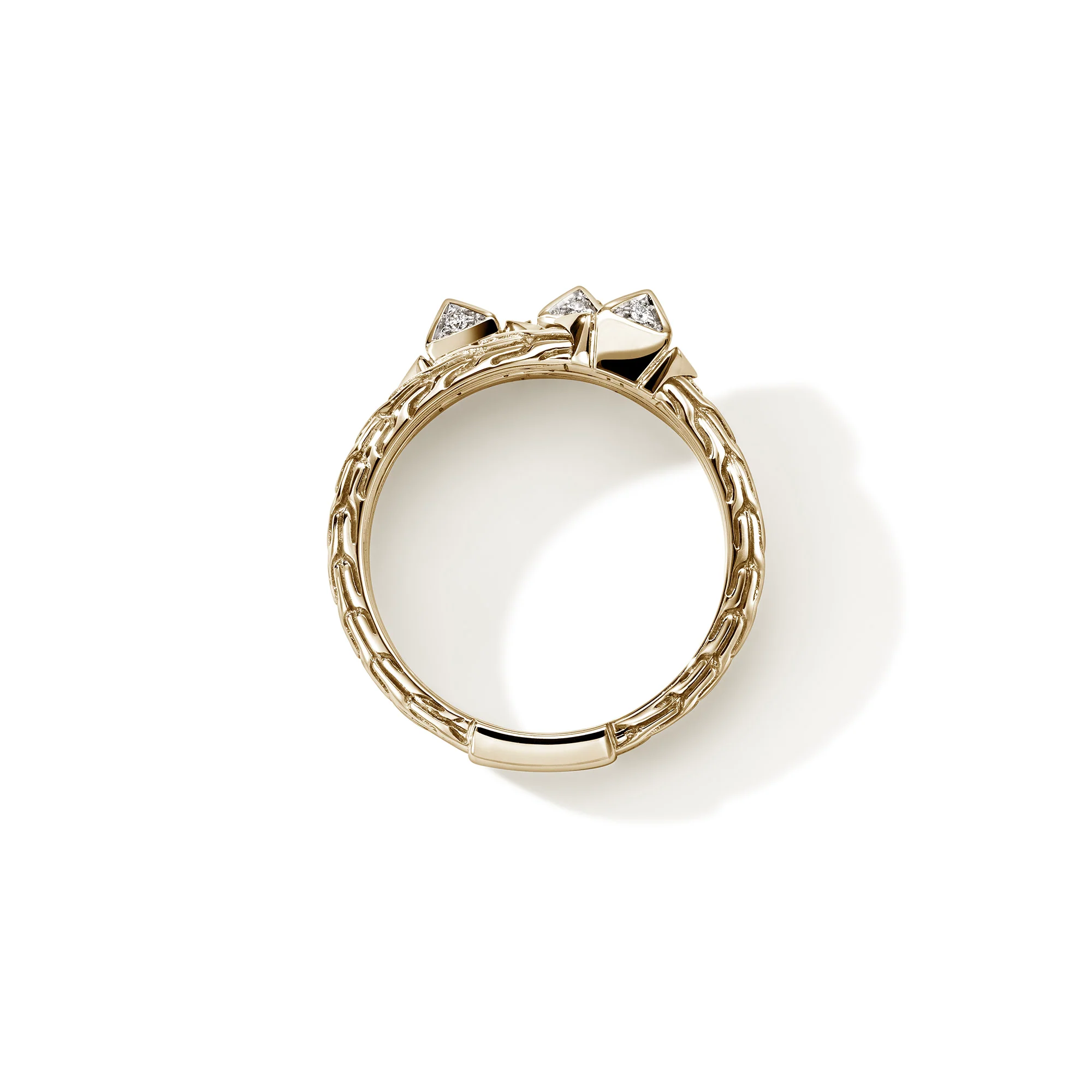 Icon Stud Triple Row Ring, Gold, Diamonds|RGGX972012DI - Image 3