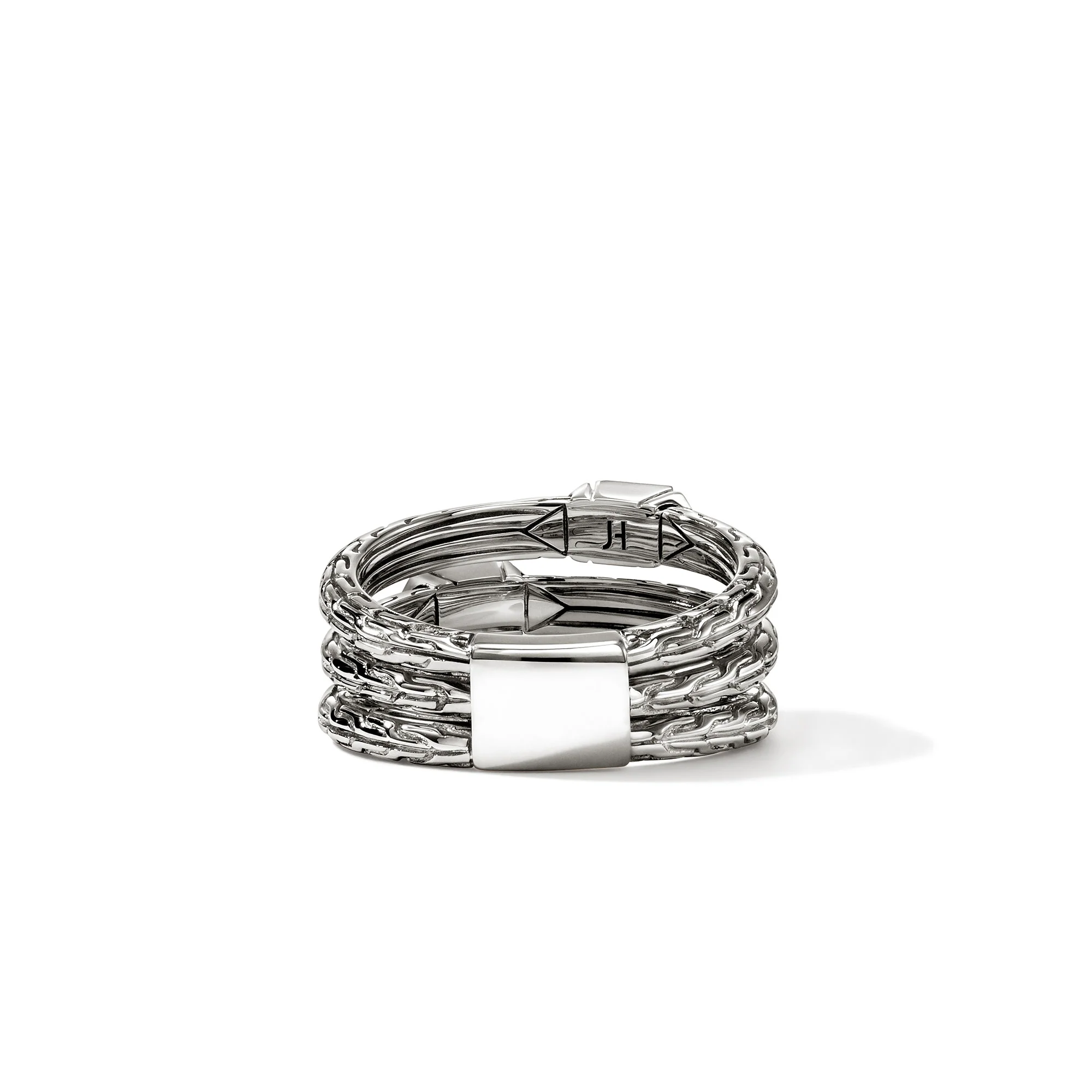 Icon Stud Triple Row Ring, Sterling Silver, Diamonds|RBP972012DI - Image 4
