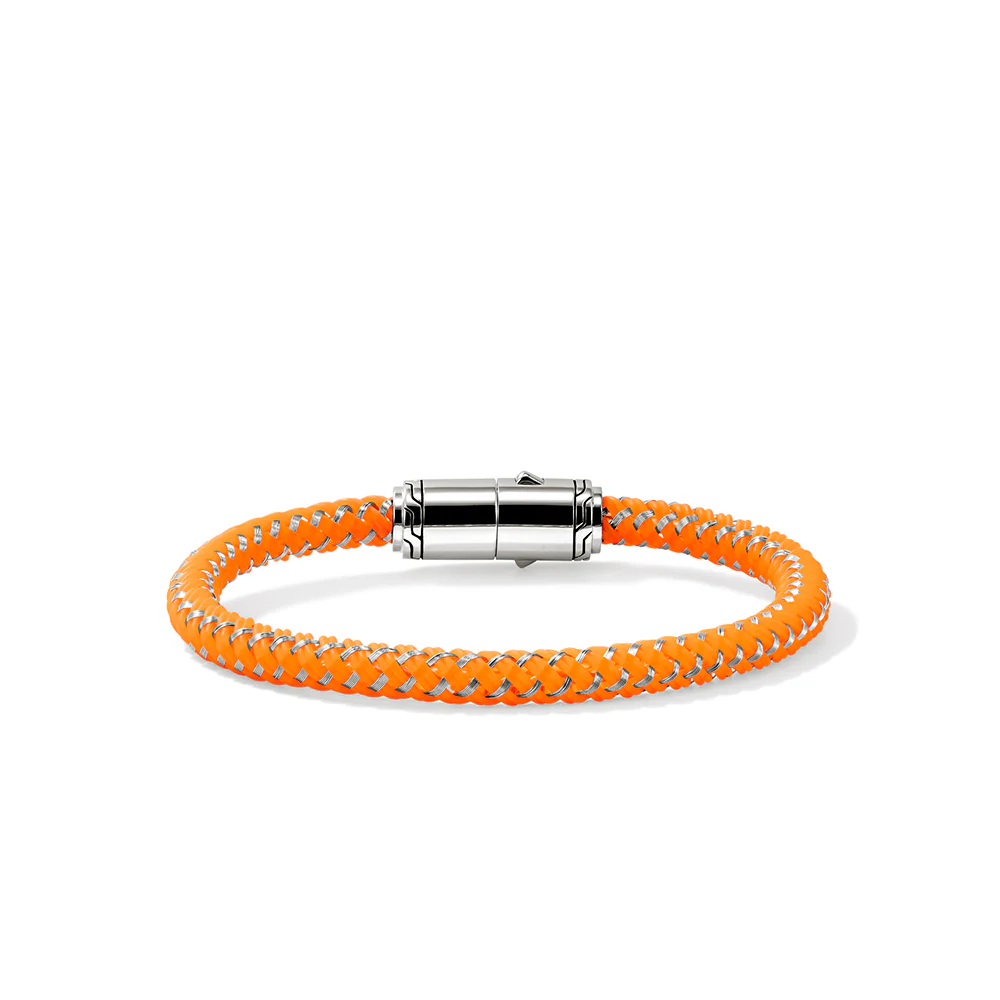 Cord Bracelet, Sterling Silver, Rubber|BU98688ORST - Image 4