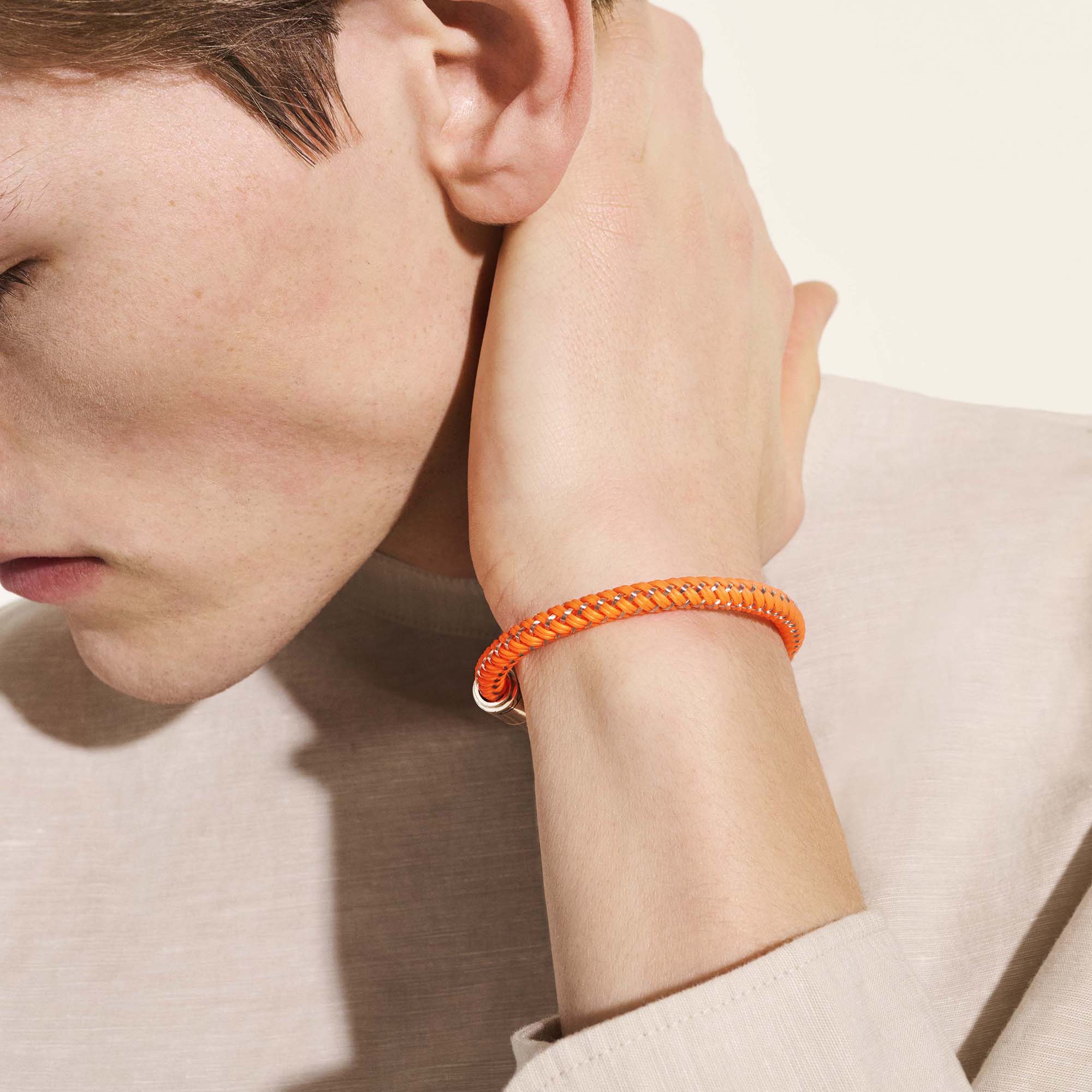 Cord Bracelet, Sterling Silver, Rubber|BU98688ORST - Image 6