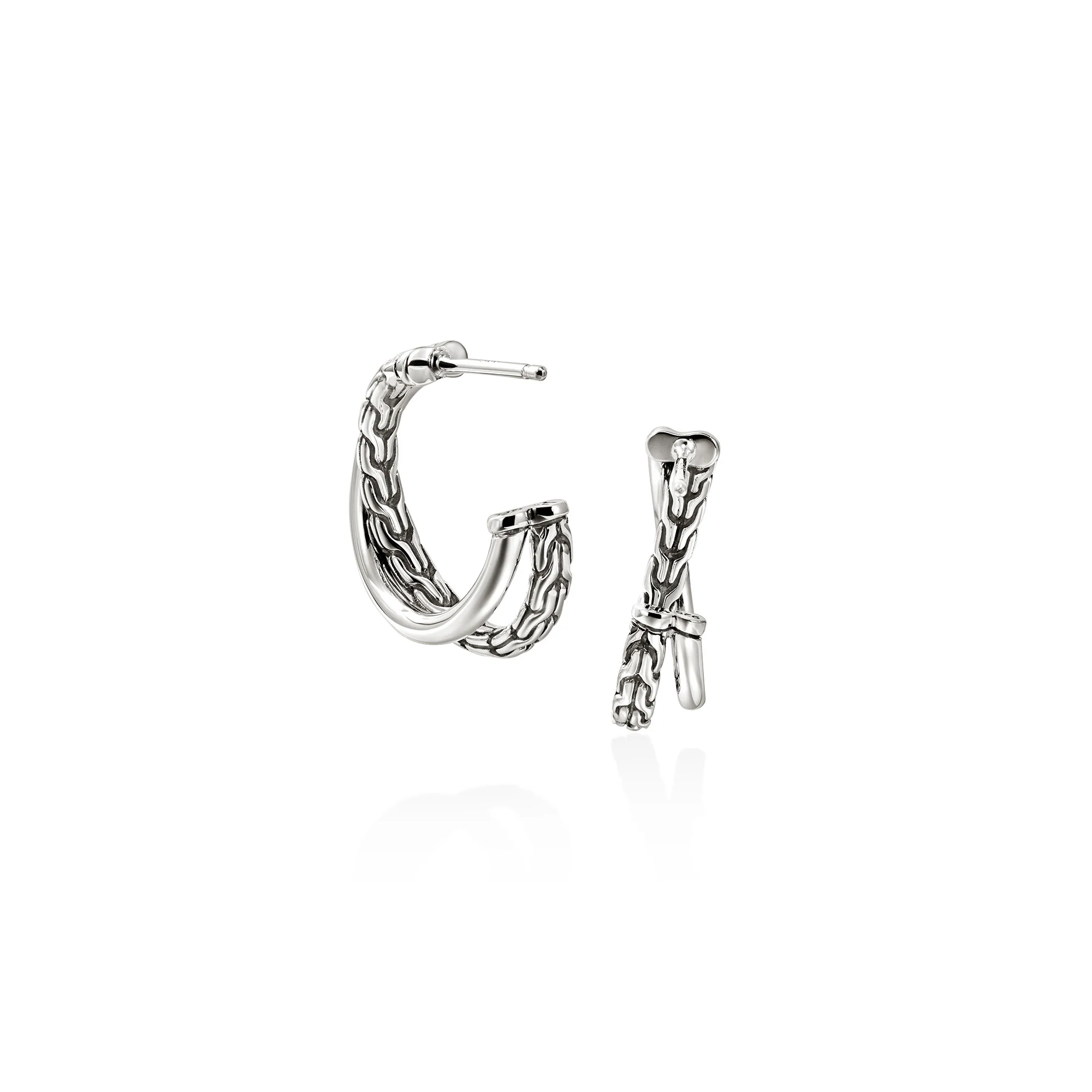 JH Essential Crossover Earring, Sterling Silver, 20.5MM|EB98714 - Image 4