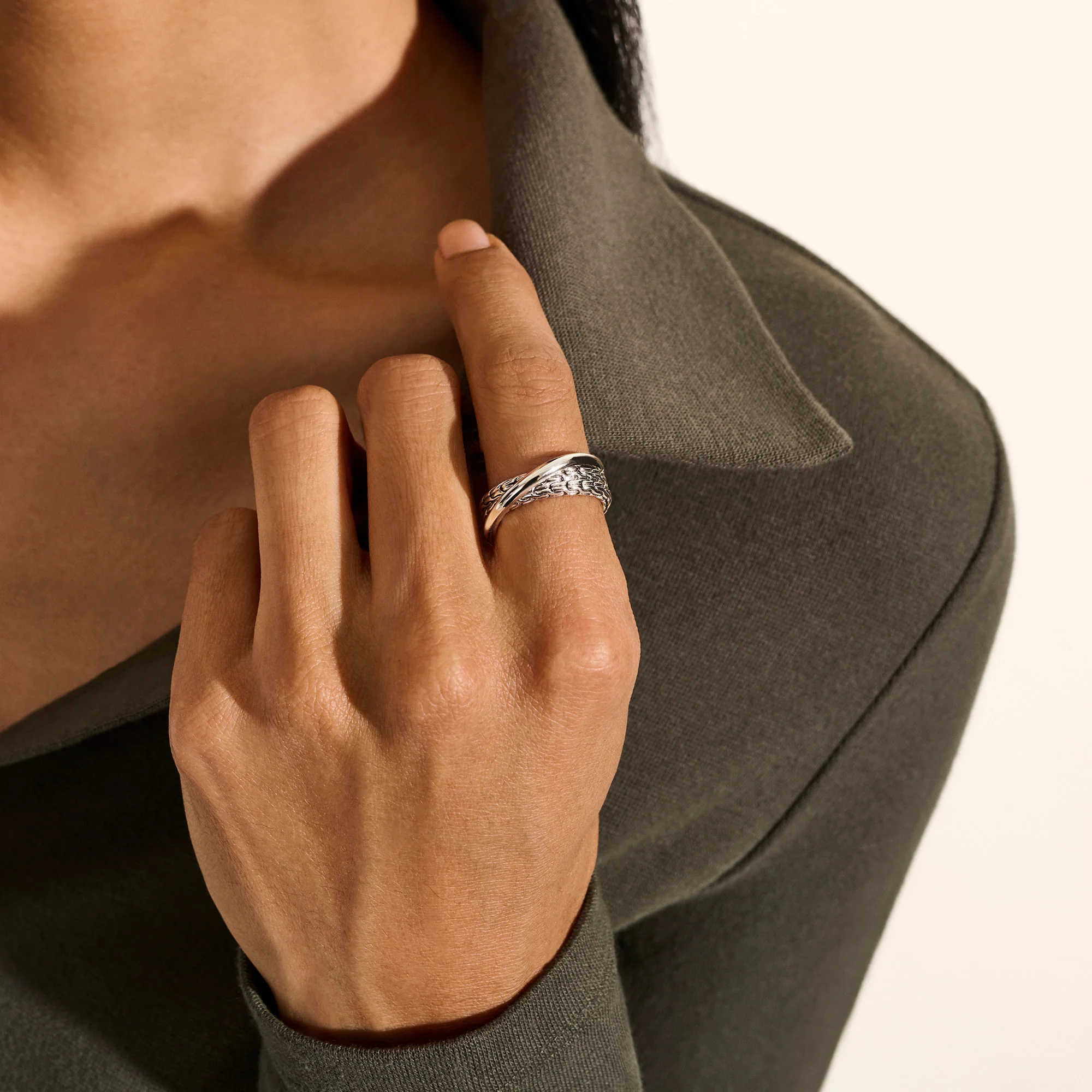 JH Essential Crossover Ring, Sterling Silver|RB98715 - Image 6