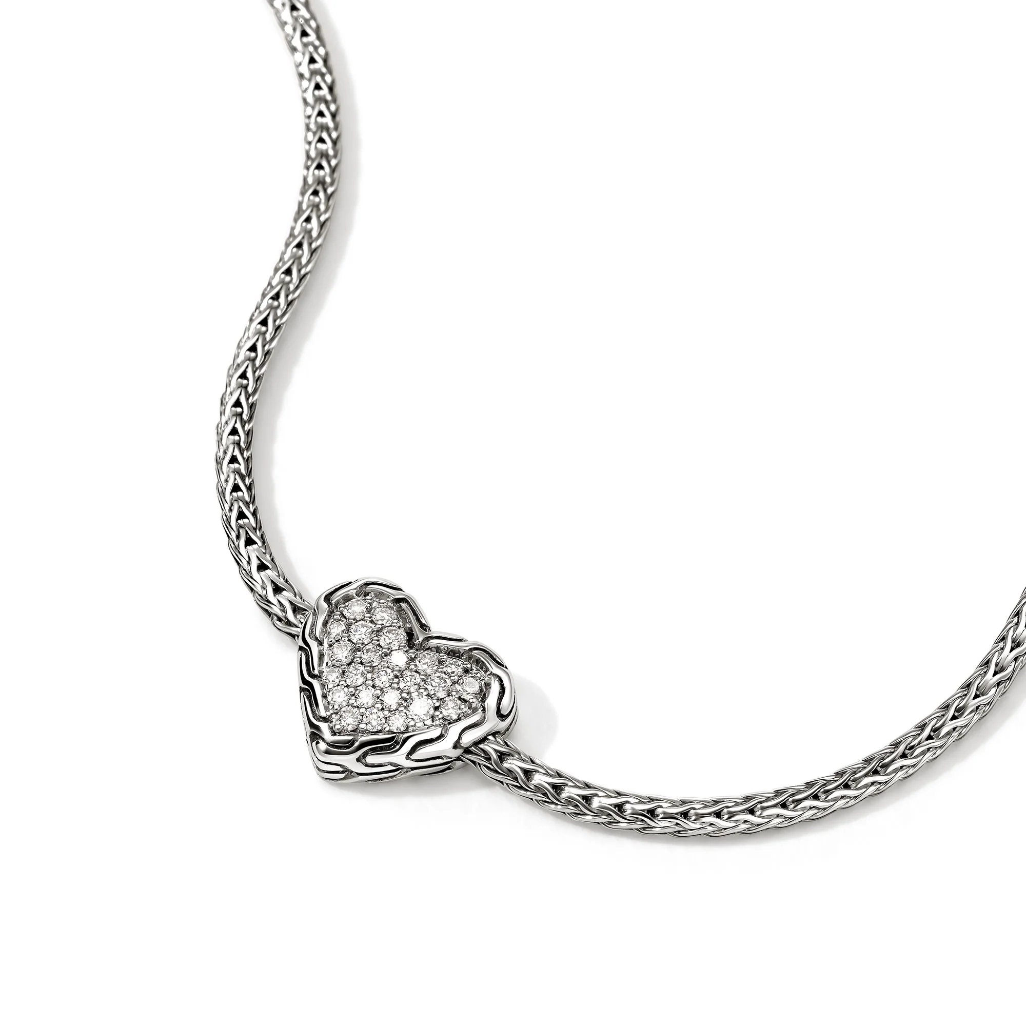 JH Essential Heart Bracelet, Sterling Silver, Diamonds, 1.8MM|BUP989642DI - Image 2
