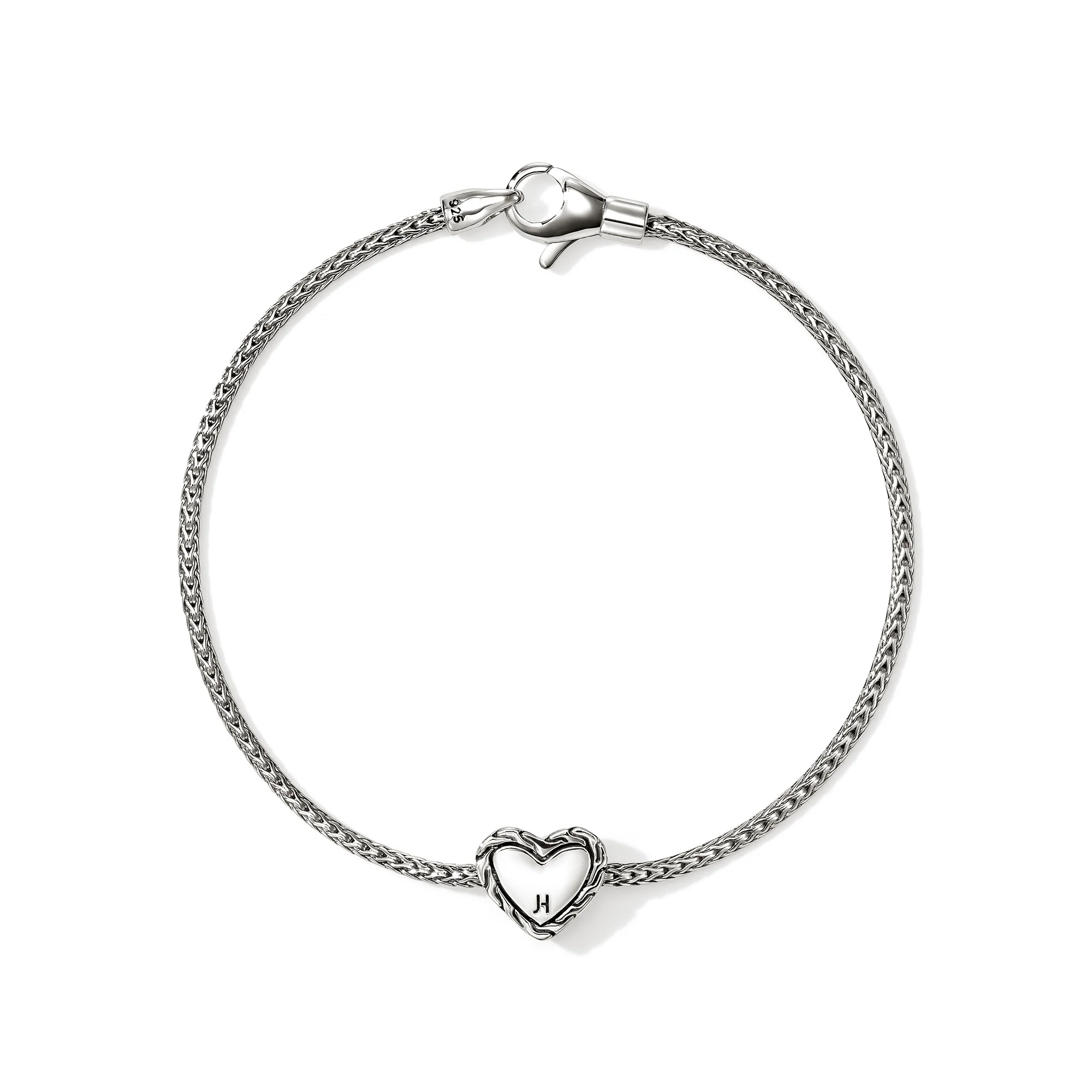 JH Essential Heart Bracelet, Sterling Silver, Diamonds, 1.8MM|BUP989642DI - Image 3