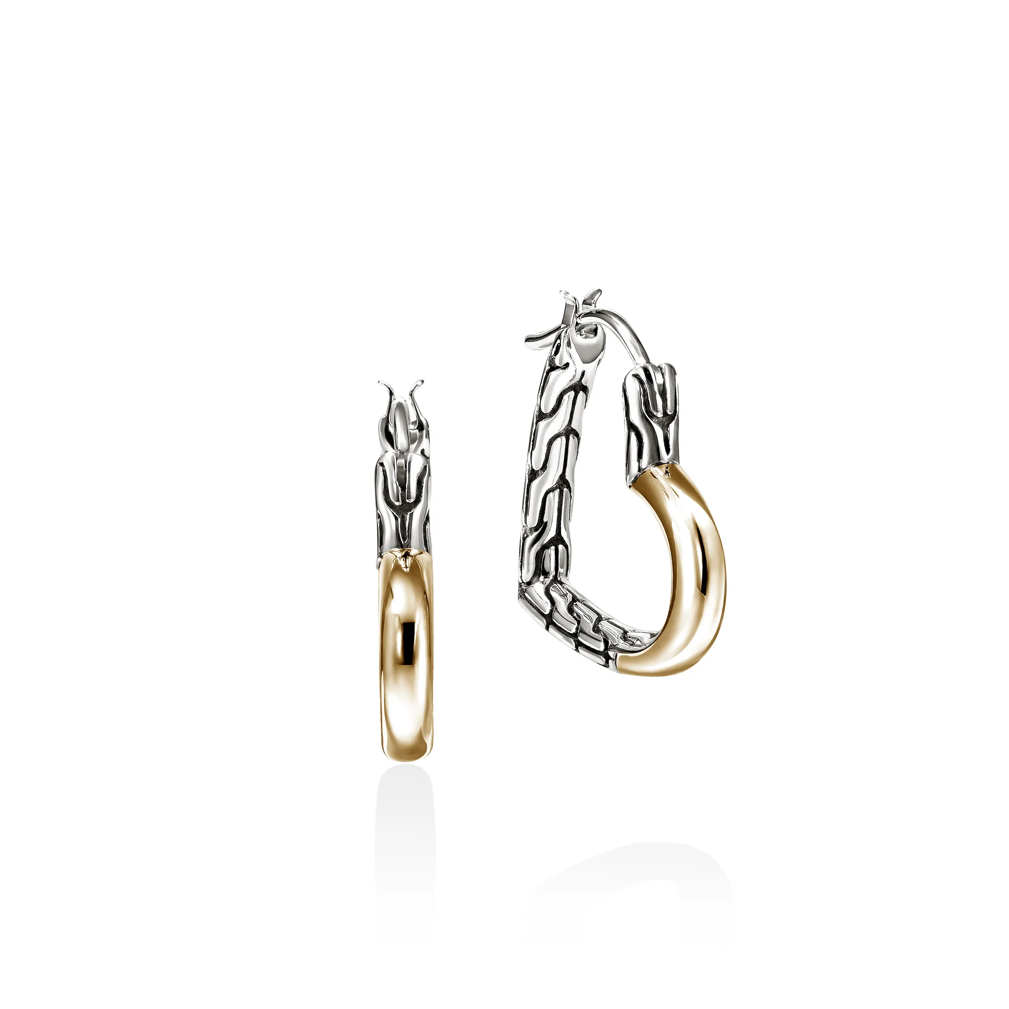 JH Essential Heart Hoop Earrings, Gold, Sterling Silver, 21MM|EZZ98968