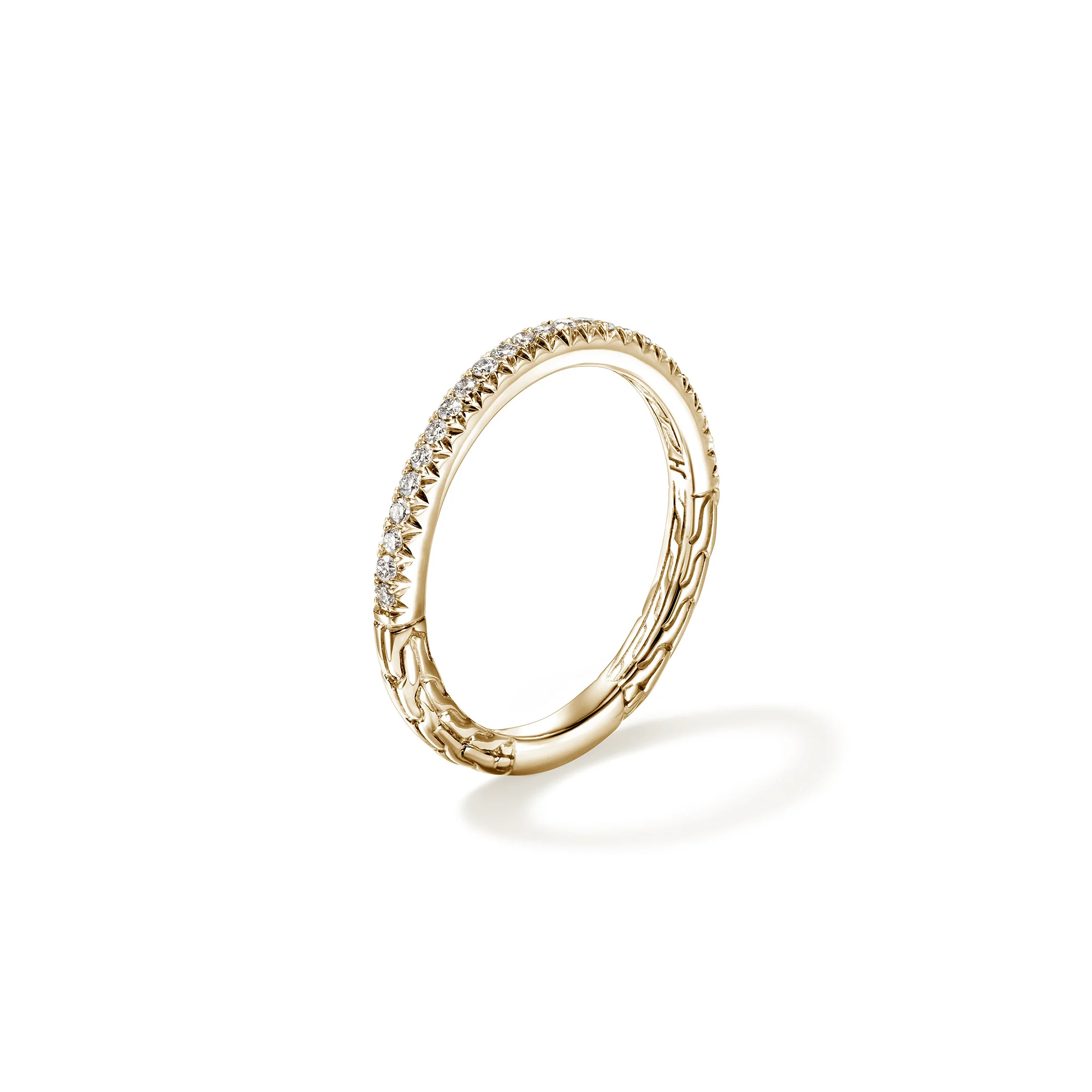 JH Essential Pavé Band Ring, Gold, Diamonds, 2MM|RGGX9870322DI - Image 3