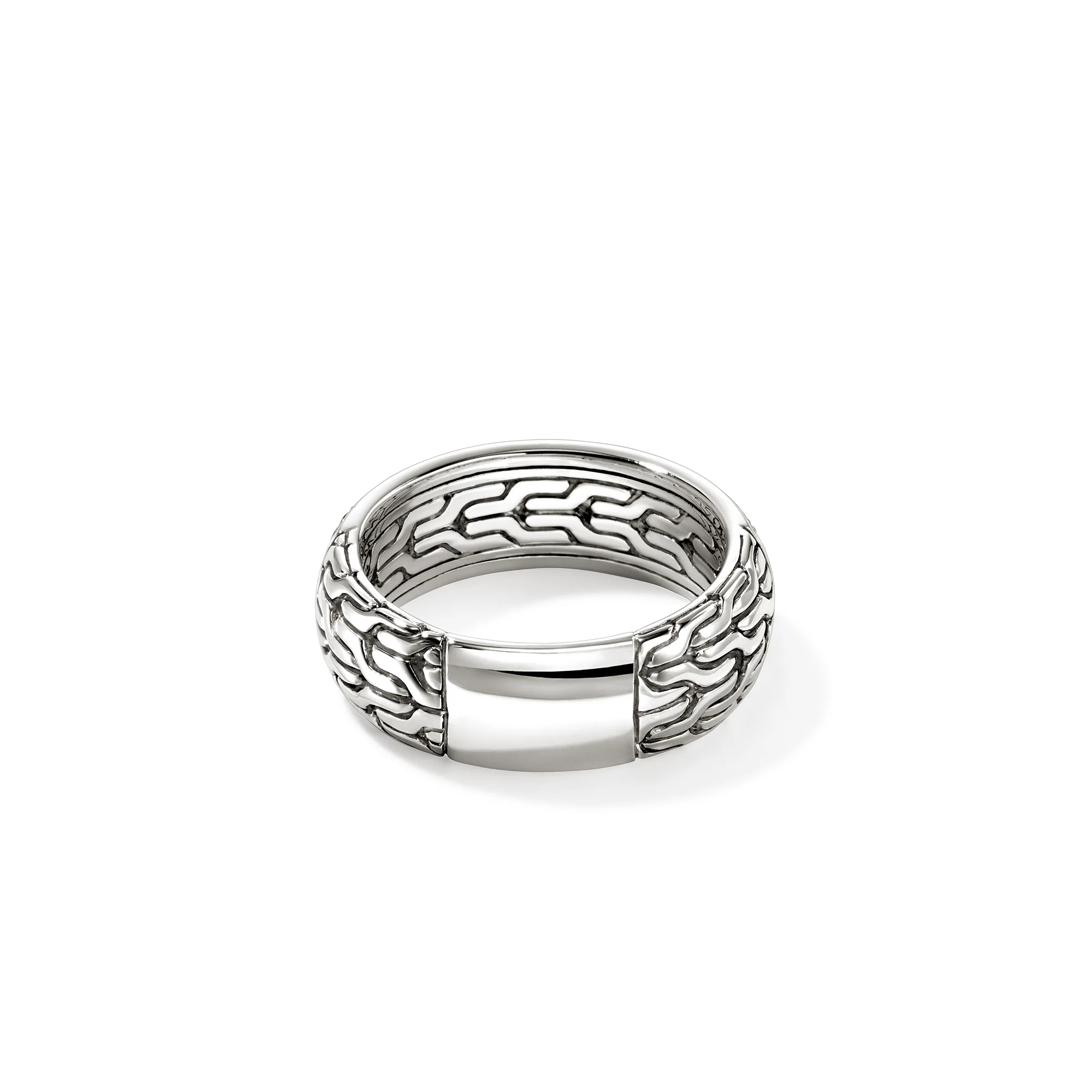JH Essential Pavé Band Ring, Sterling Silver, Diamonds, 7MM|RBP987062DI - Image 4