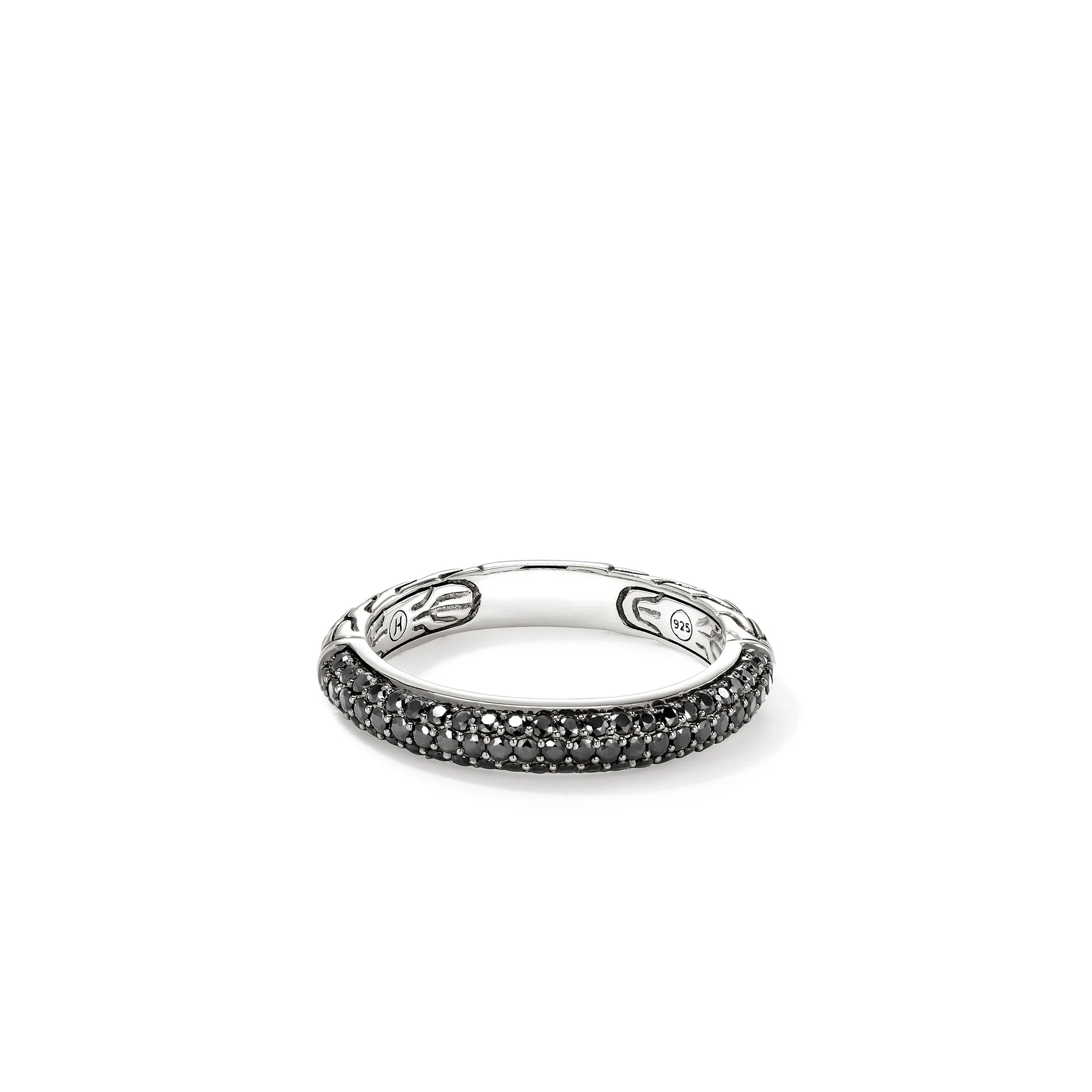 JH Essential Pavé Band Ring, Sterling Silver, Gemstones, 3.5MM|RBS987054BLS