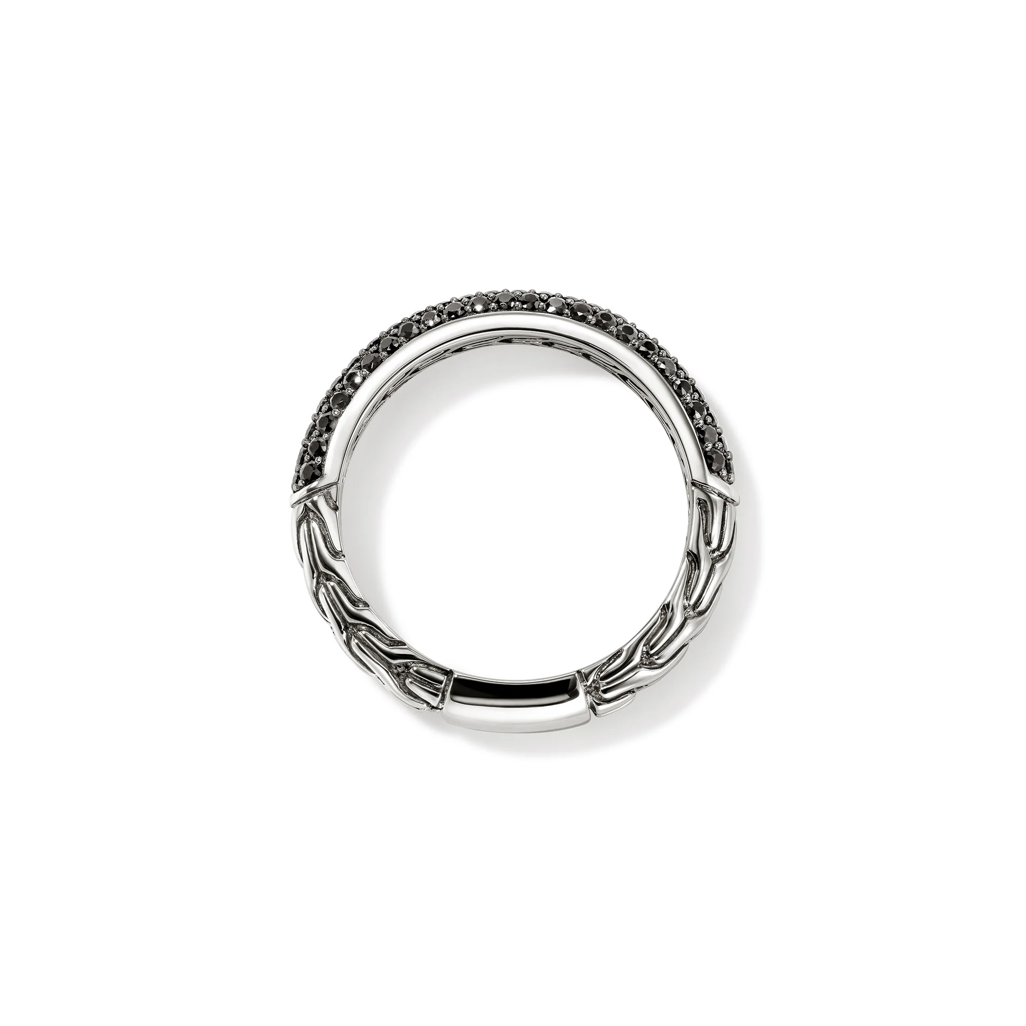 JH Essential Pavé Band Ring, Sterling Silver, Gemstones, 3.5MM|RBS987054BLS - Image 5