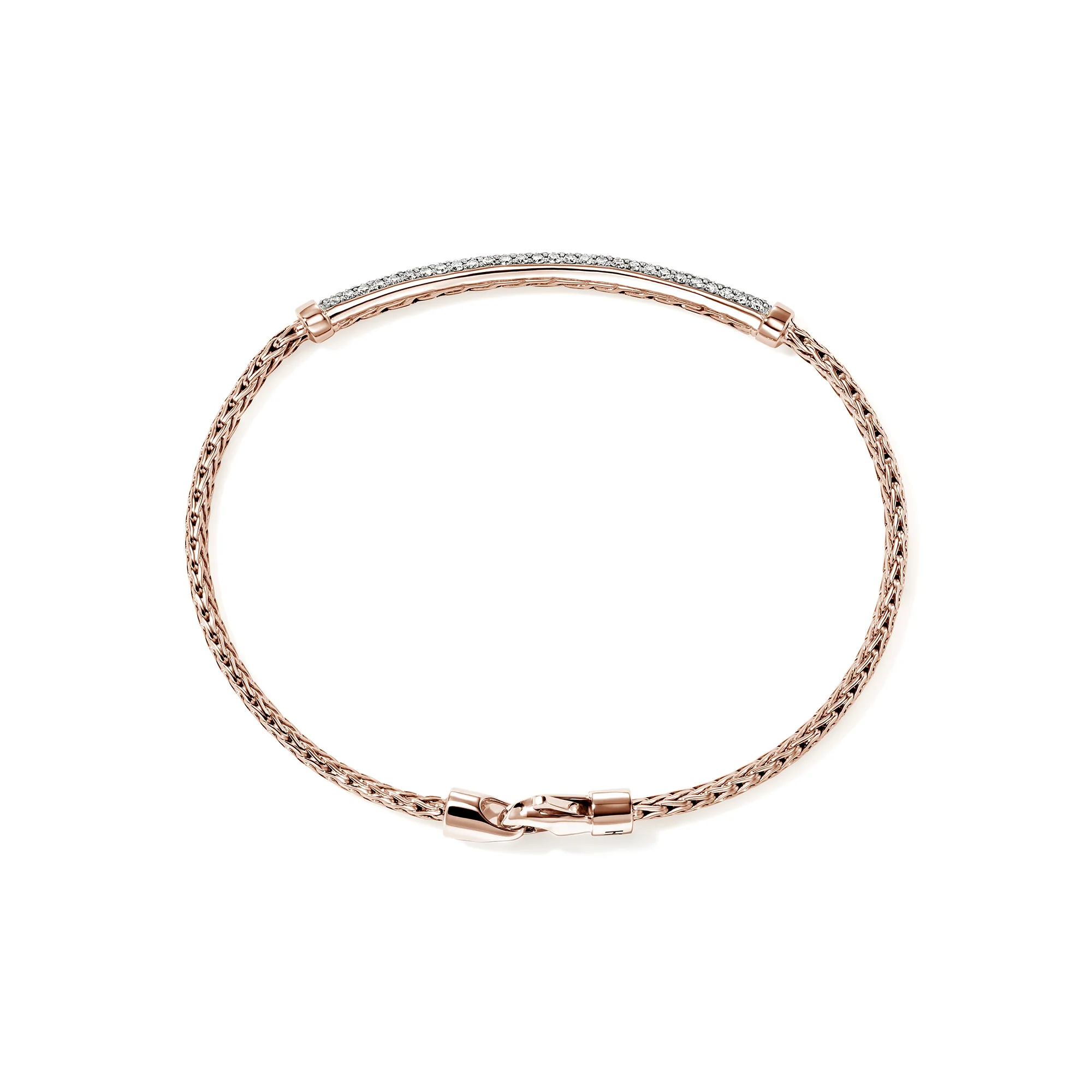JH Essential Pavé Bracelet, Rose Gold, Diamonds, 2.5MM|BUGGX987082RDI - Image 5